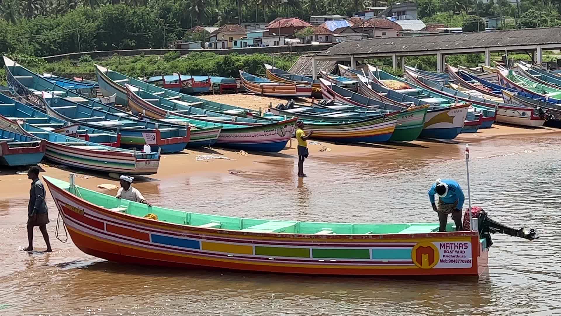 Fishing boats in Vizhinjam