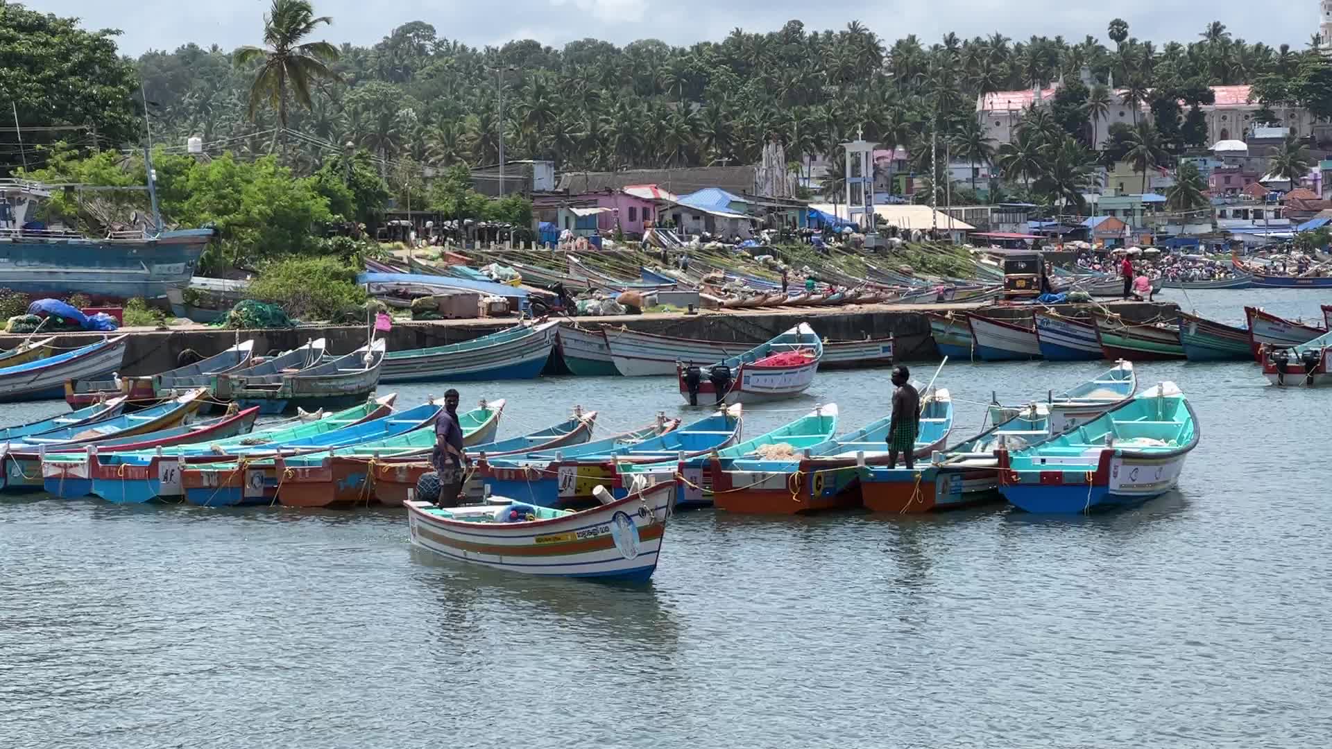 Fishing boats in Vizhinjam