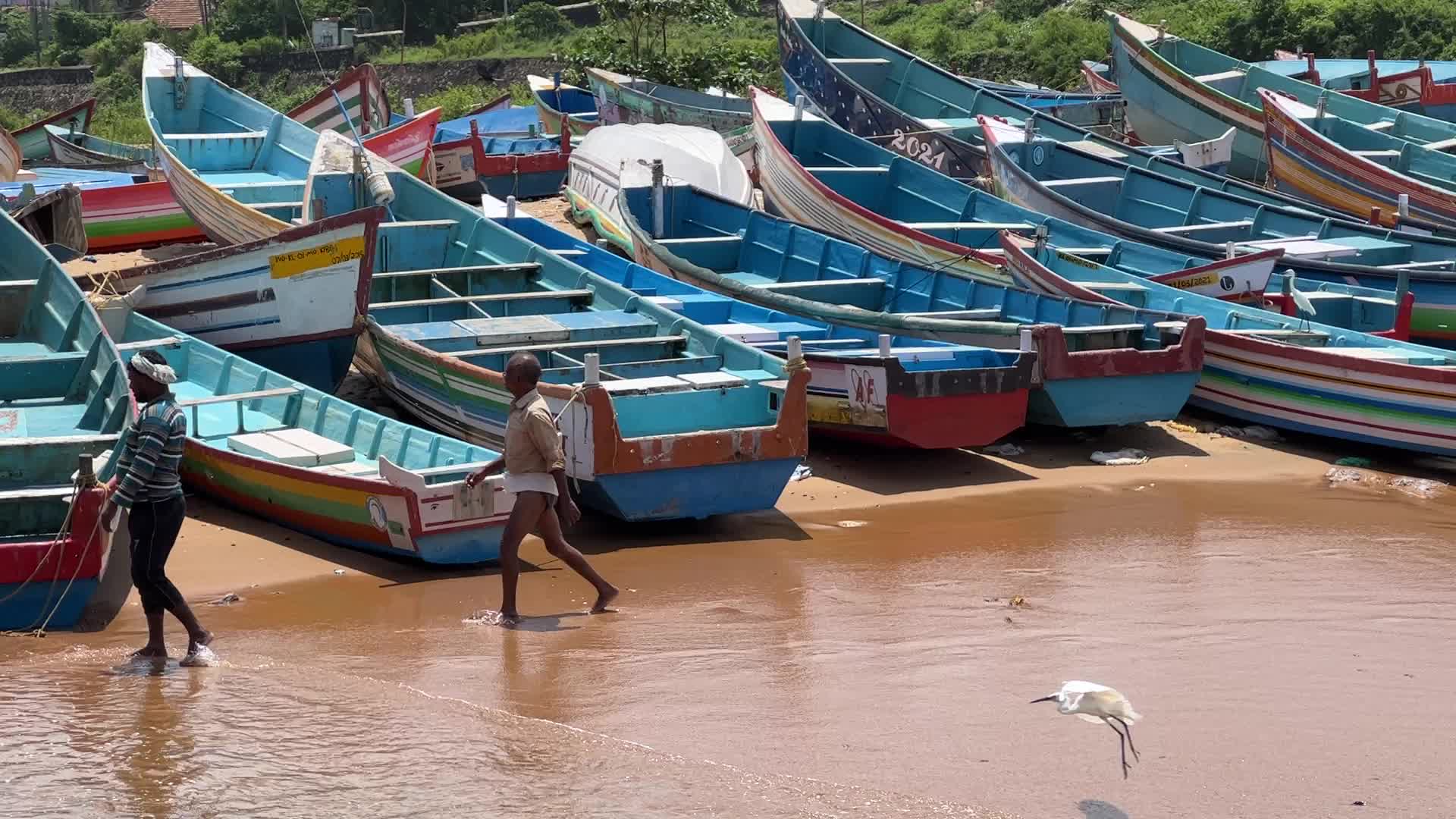 Fishing boats in Vizhinjam