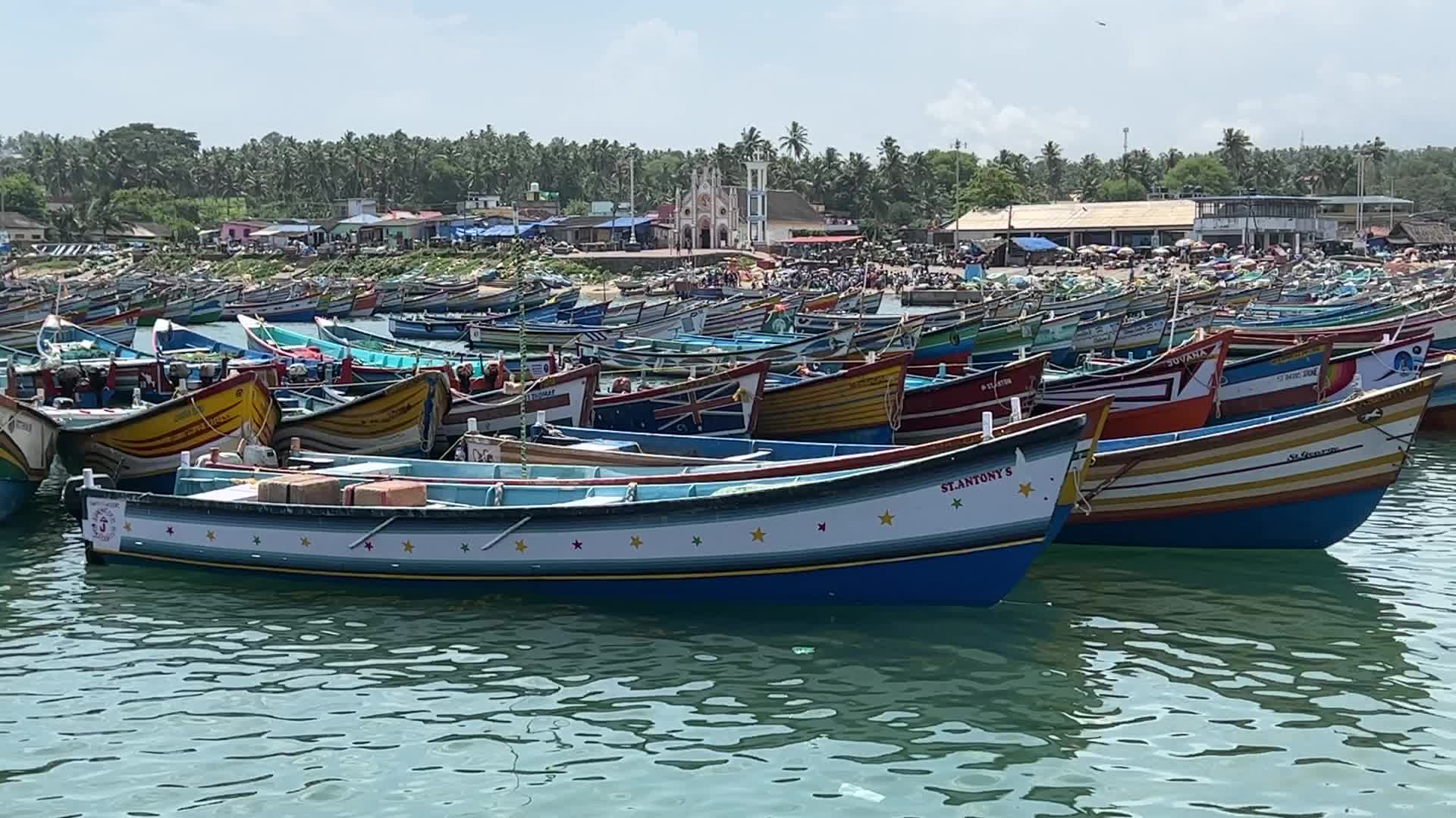 Fishing boats in Vizhinjam
