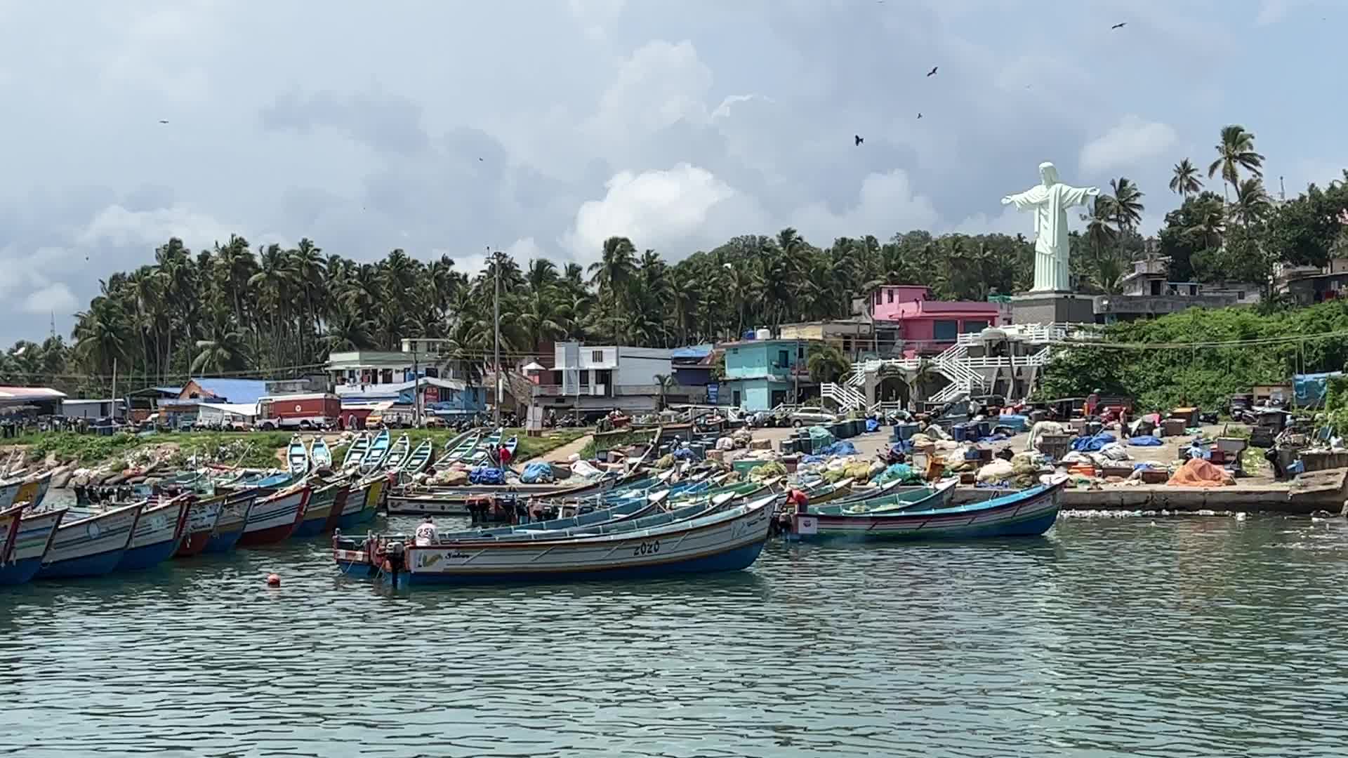 Fishing boats in Vizhinjam