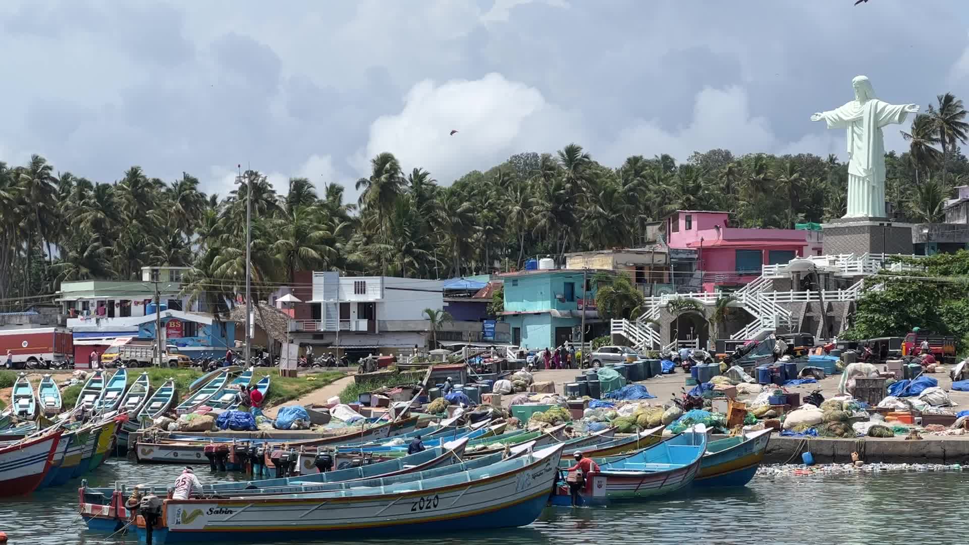 Fishing boats in Vizhinjam