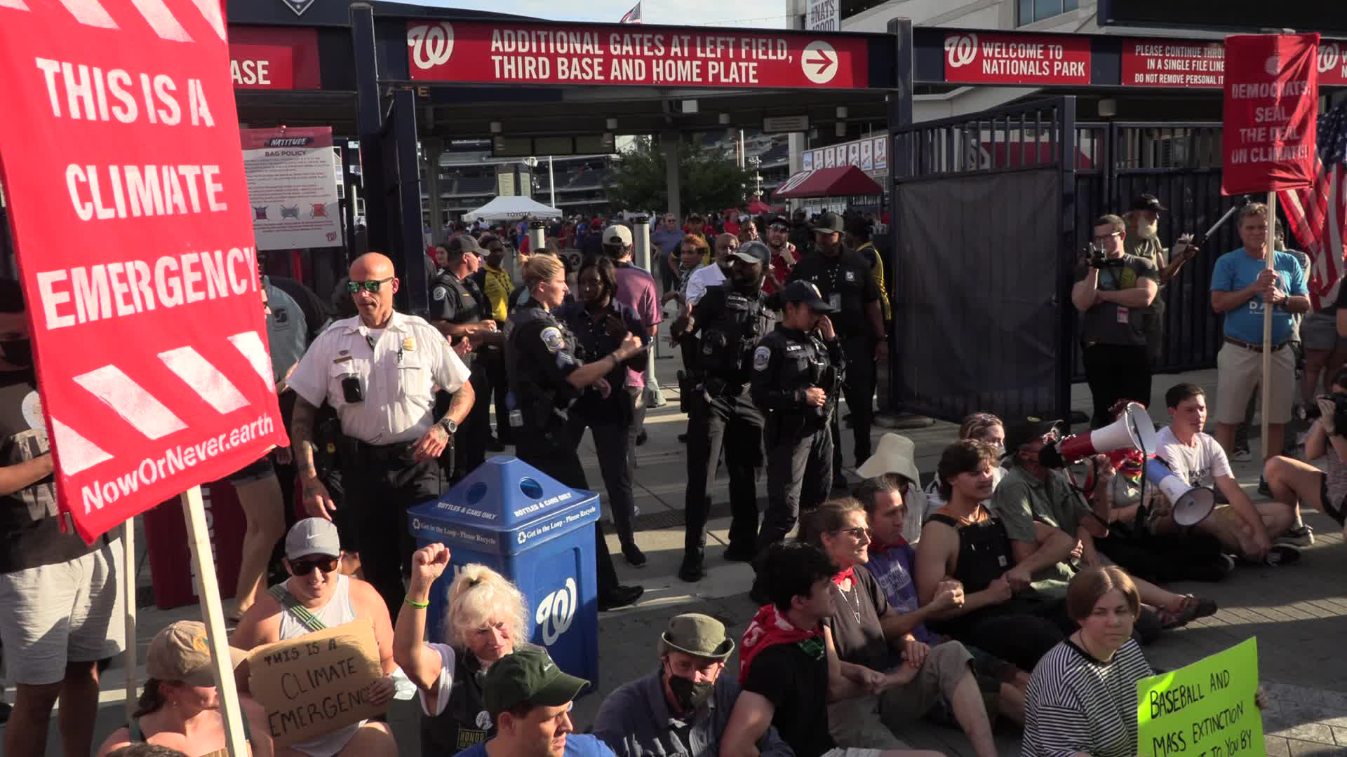 DC: Activists arrested after blockading Congressional baseball game