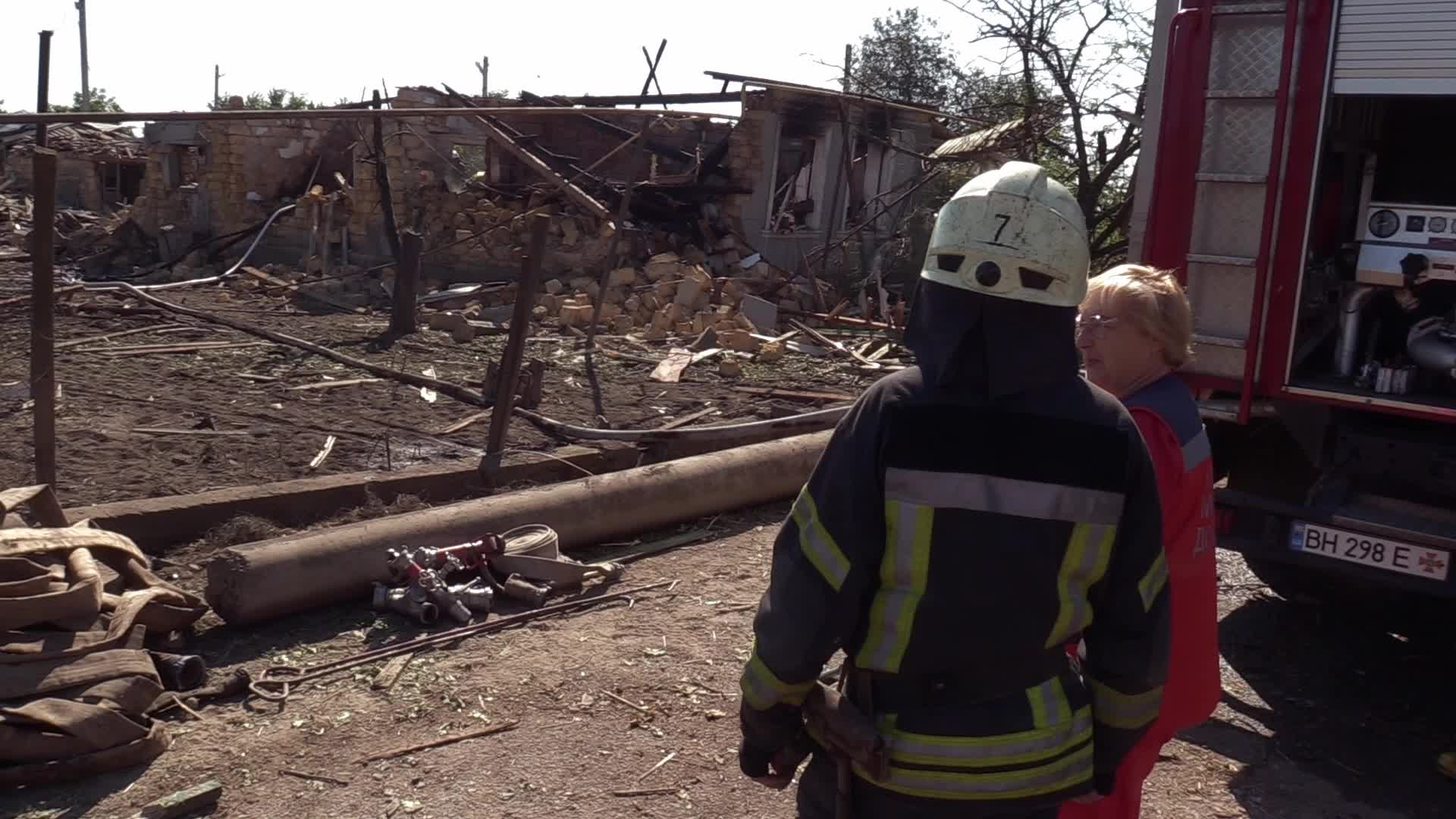 Aftermath of a missile strike in Odesa region, amid Russia's invasion of Ukraine