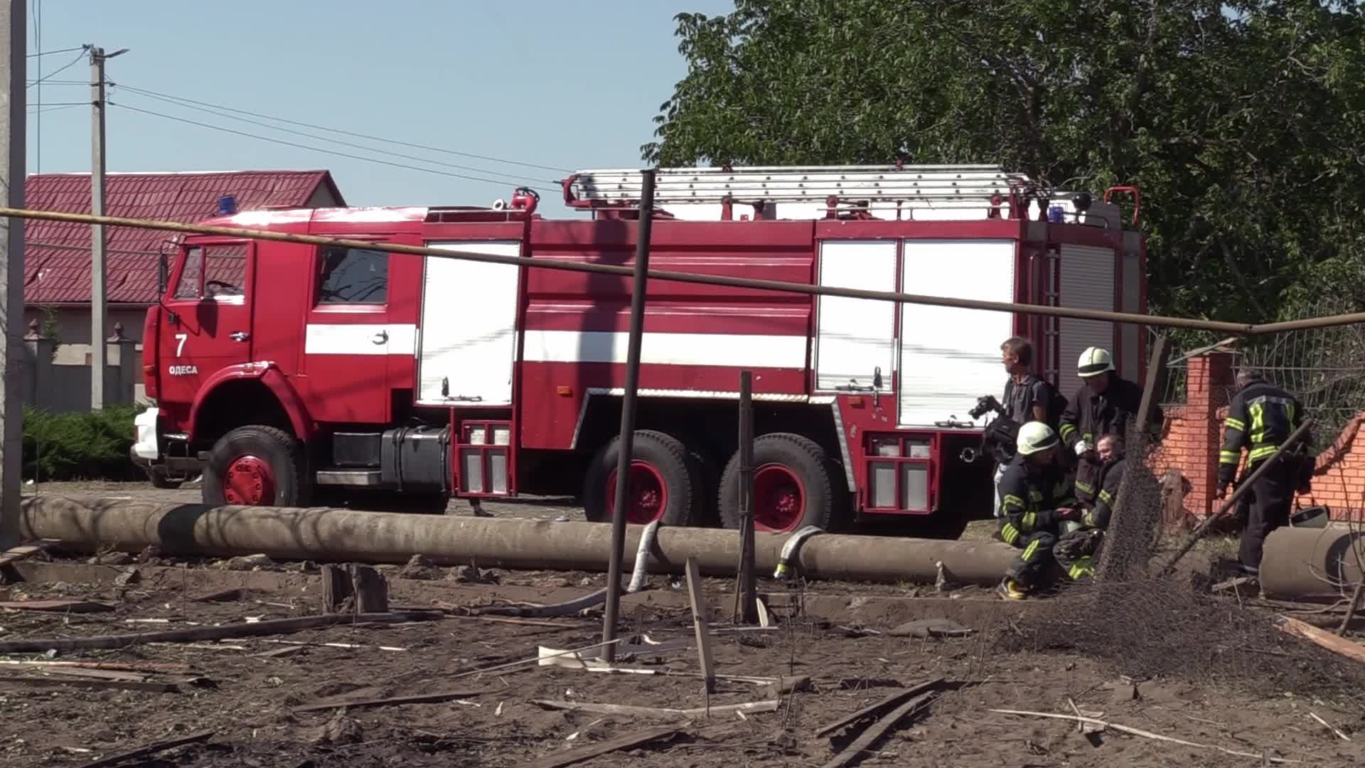 Aftermath of a missile strike in Odesa region, amid Russia's invasion of Ukraine