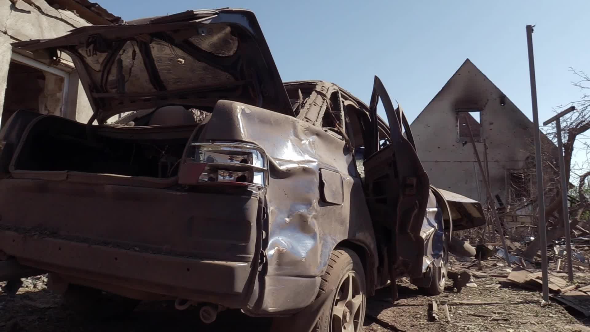 Aftermath of a missile strike in Odesa region, amid Russia's invasion of Ukraine