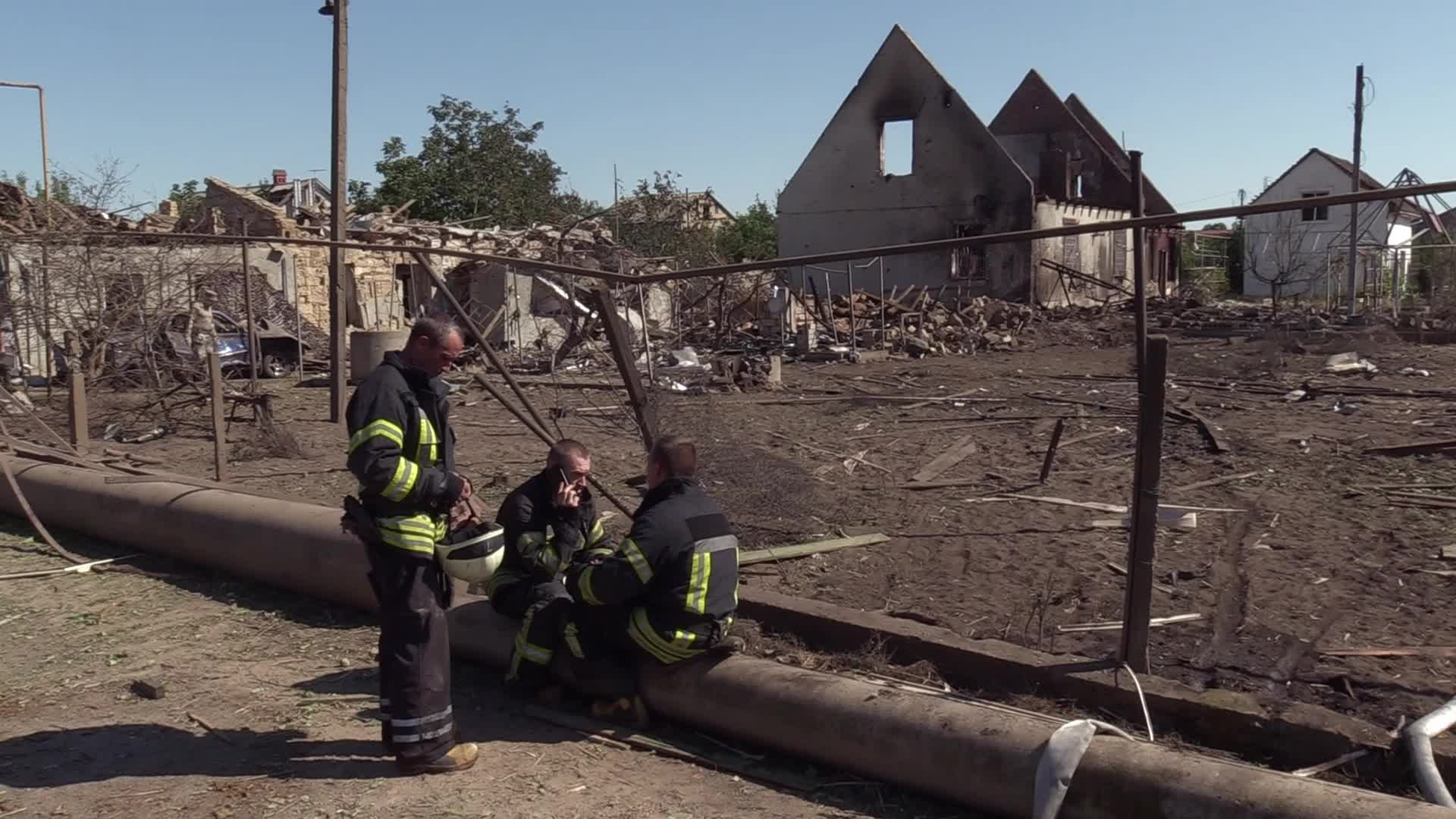 Aftermath of a missile strike in Odesa region, amid Russia's invasion of Ukraine