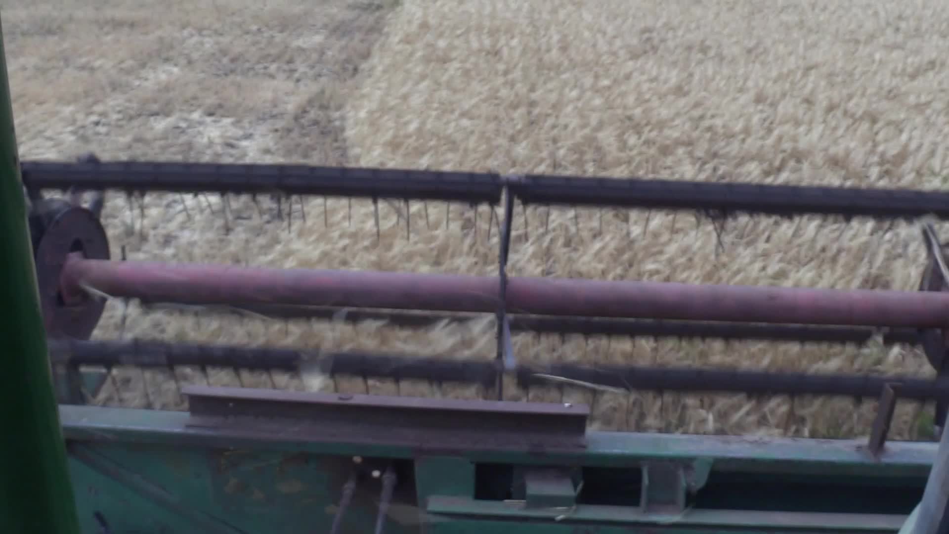 Ukrainian farmers harvesting grain of winter barley in Odesa region, amid Russia's invasion of Ukraine