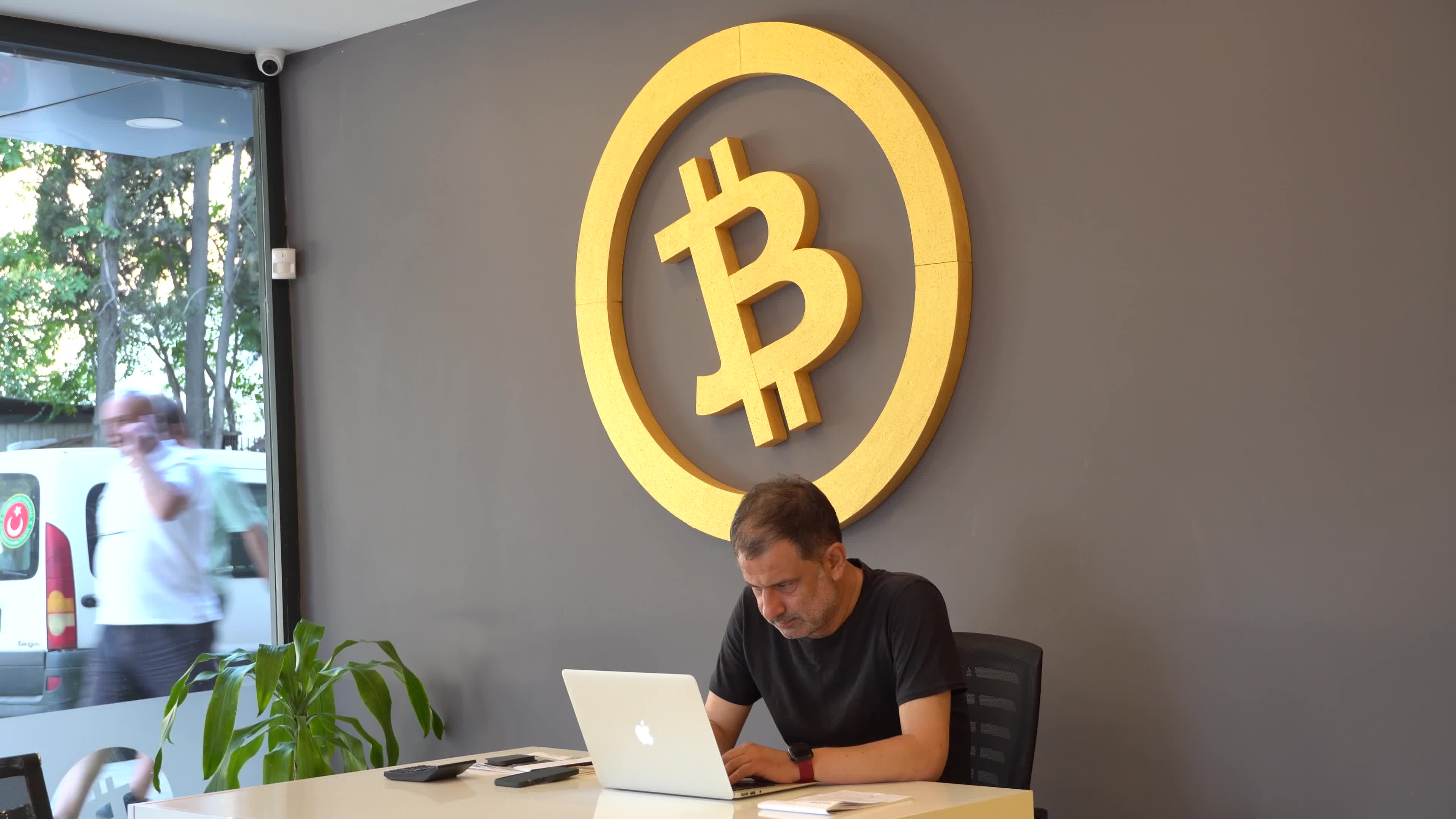 Conceptual bitcoin shop, Izmir, Turkey