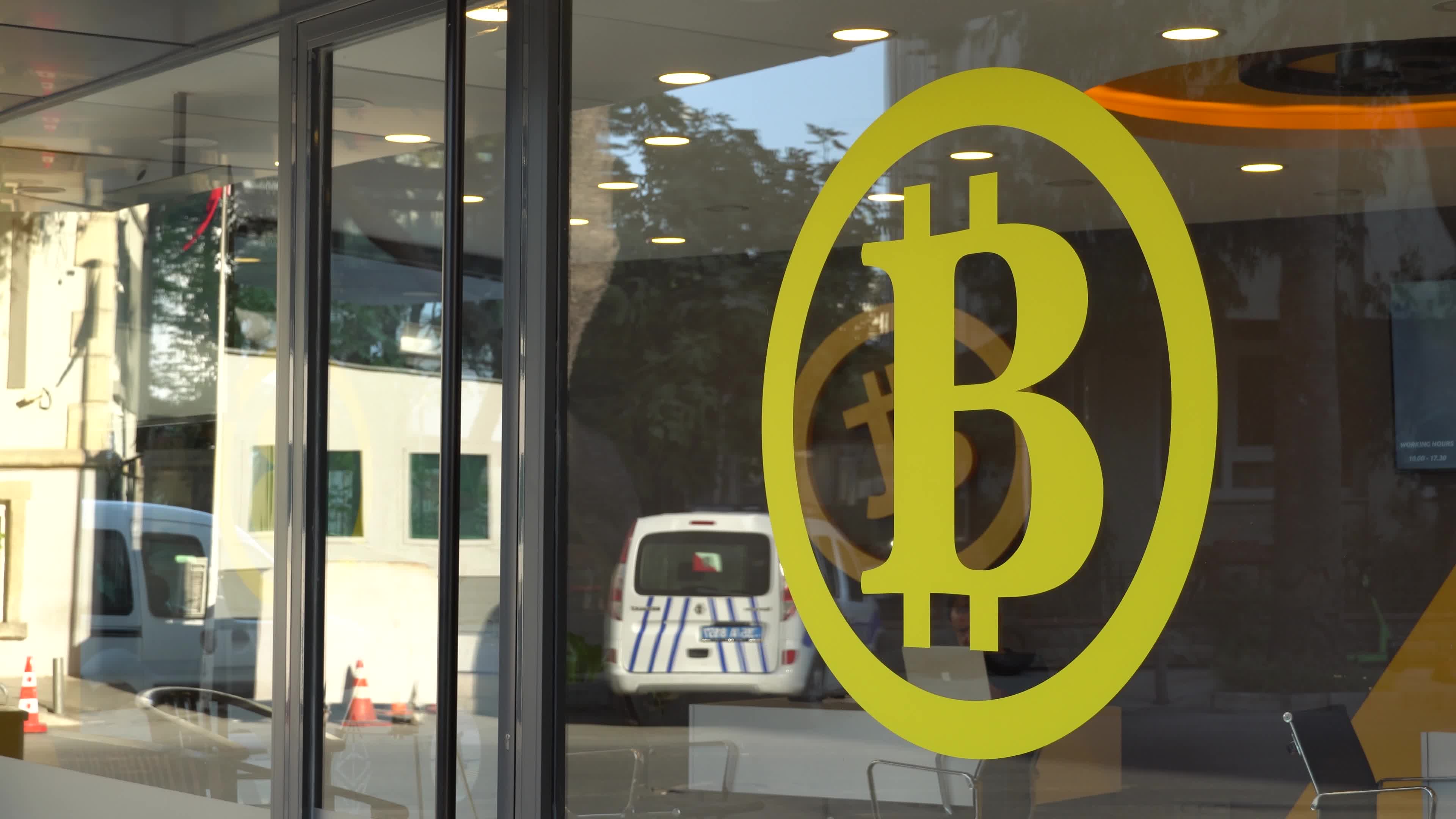 Conceptual bitcoin shop, Izmir, Turkey