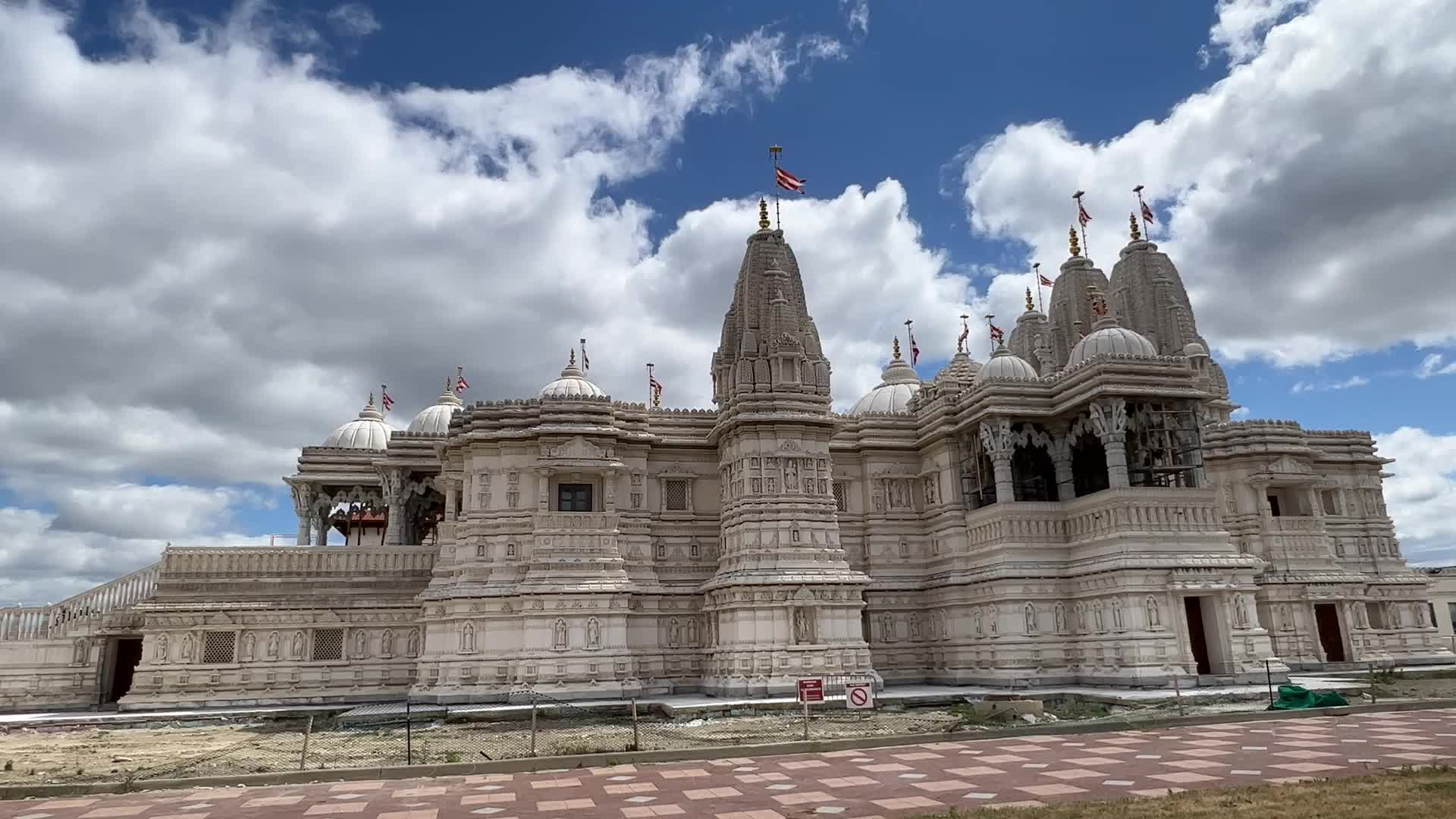 Restoration of the exterior of the BAPS Swaminarayan Mandir in Toronto