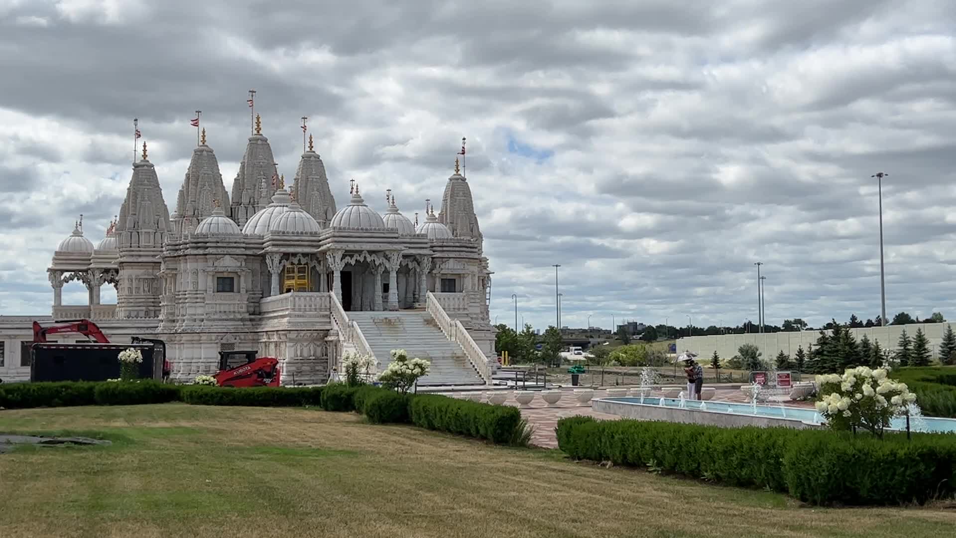 Restoration of the exterior of the BAPS Swaminarayan Mandir in Toronto