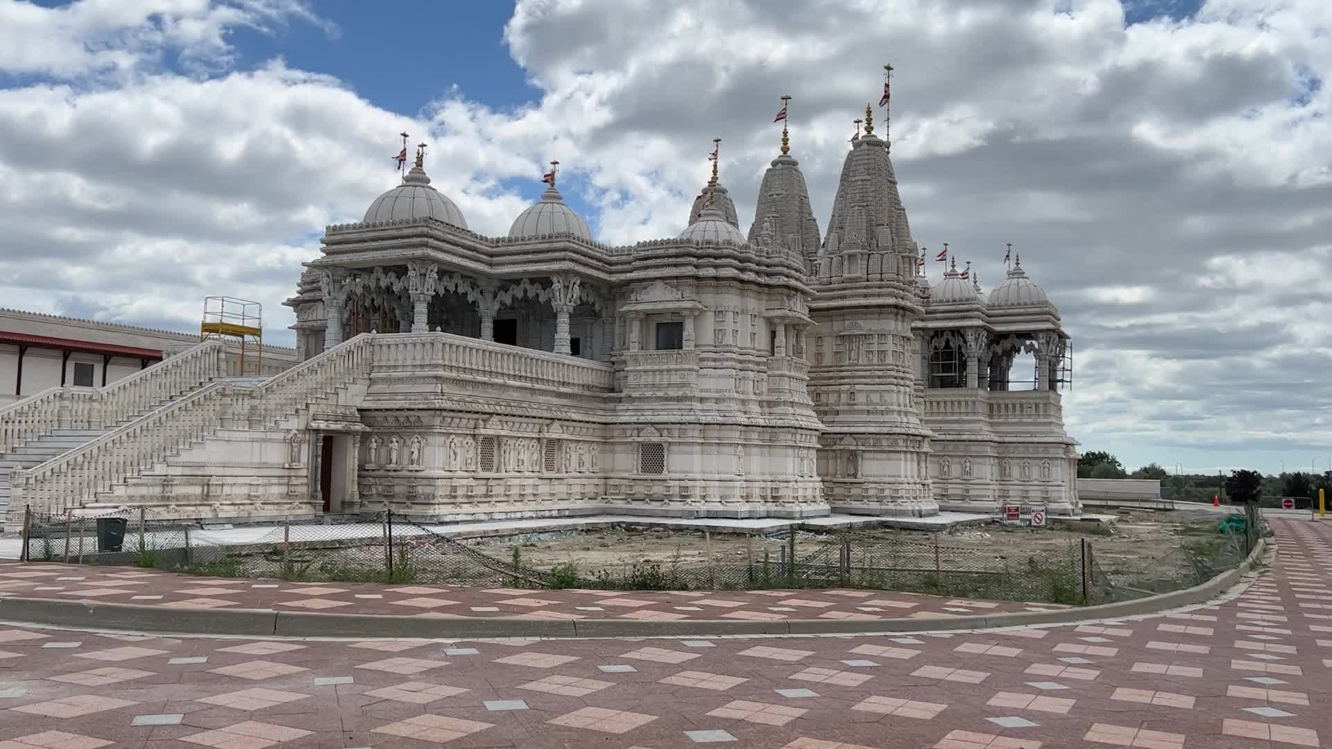 Restoration of the exterior of the BAPS Swaminarayan Mandir in Toronto