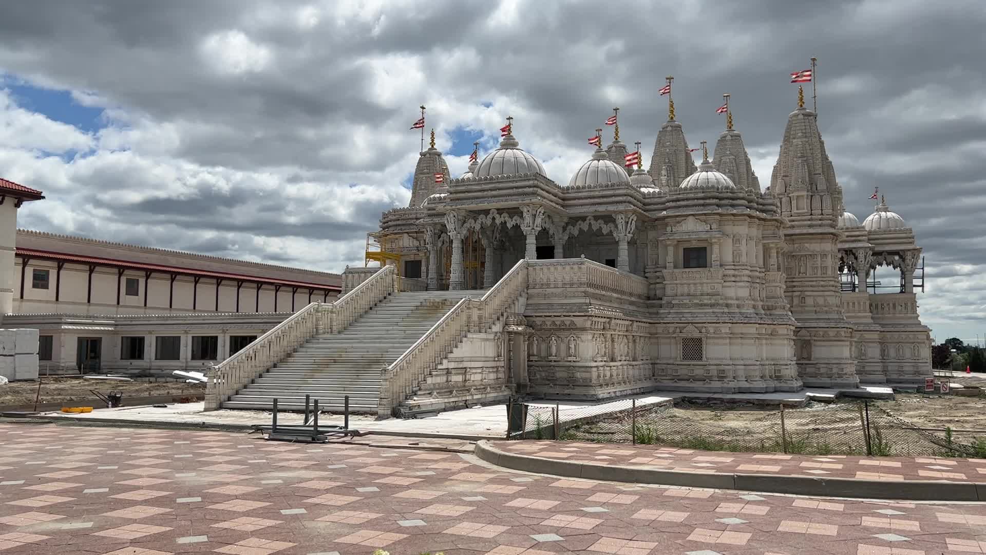 Restoration of the exterior of the BAPS Swaminarayan Mandir in Toronto