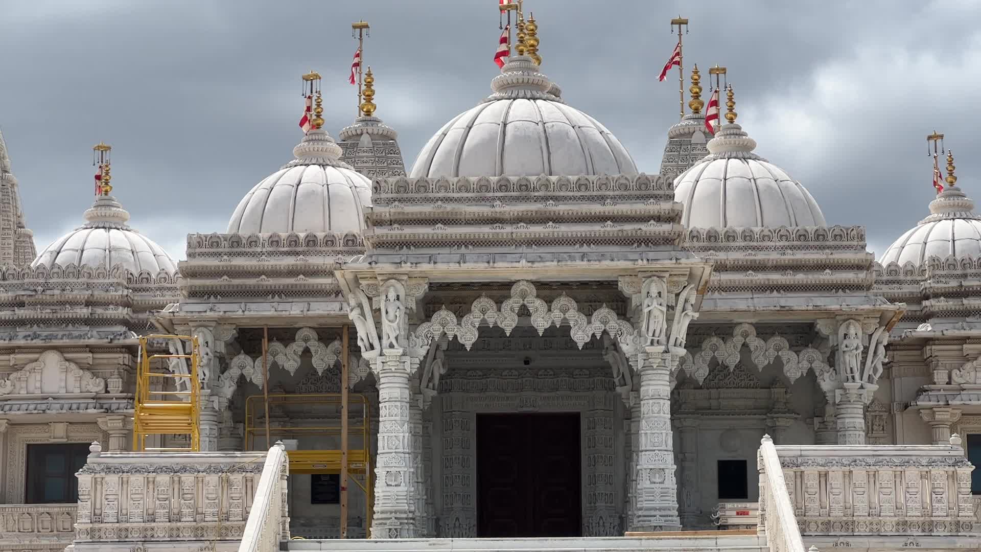 Restoration of the exterior of the BAPS Swaminarayan Mandir in Toronto