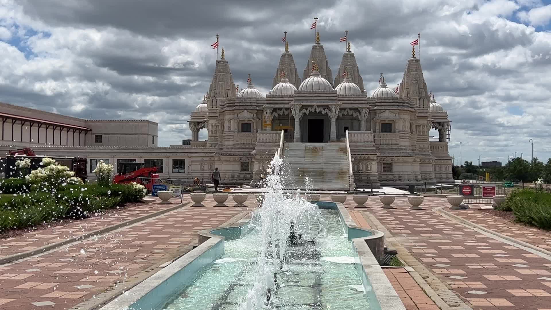Restoration of the exterior of the BAPS Swaminarayan Mandir in Toronto