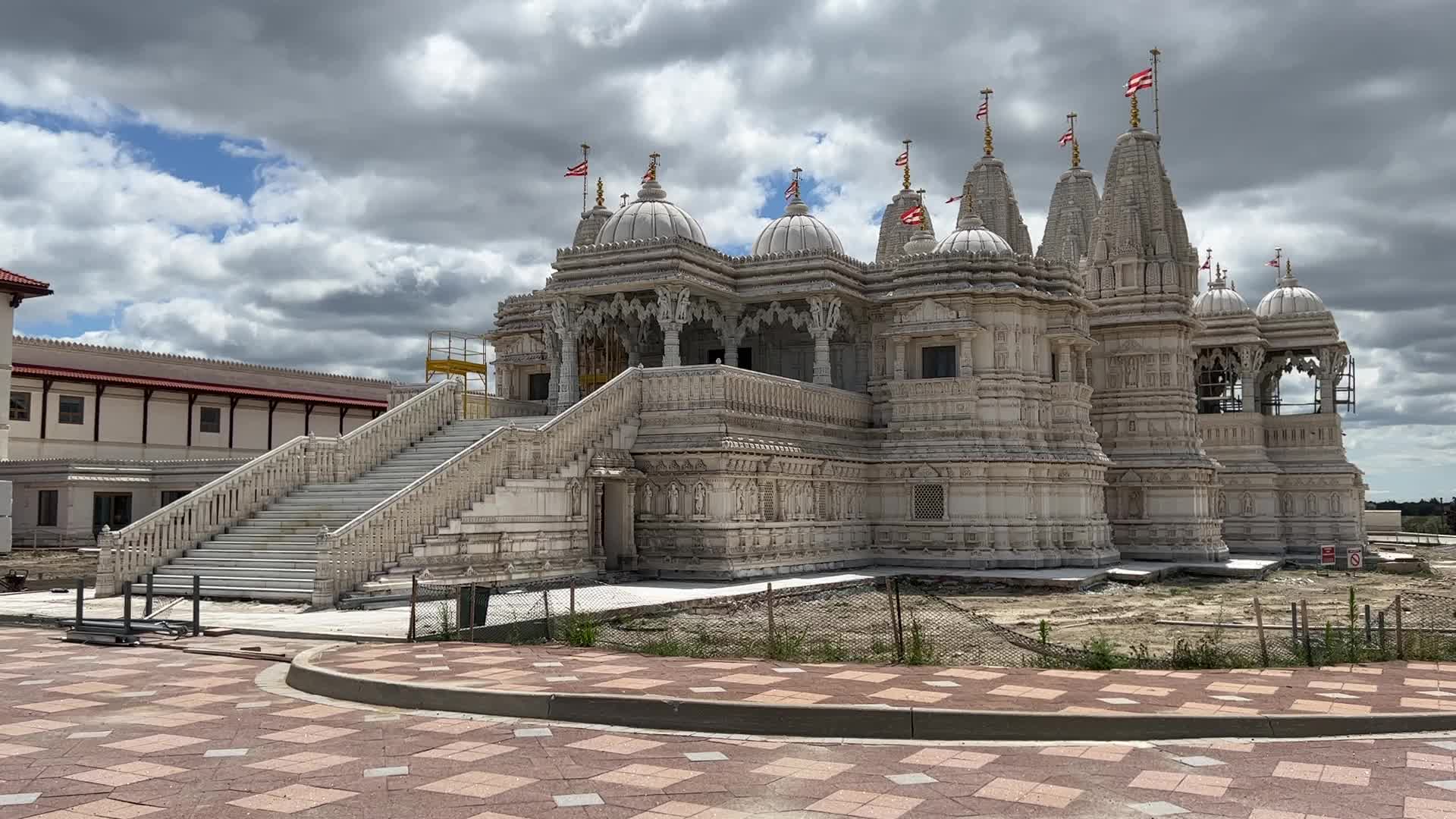 Restoration of the exterior of the BAPS Swaminarayan Mandir in Toronto
