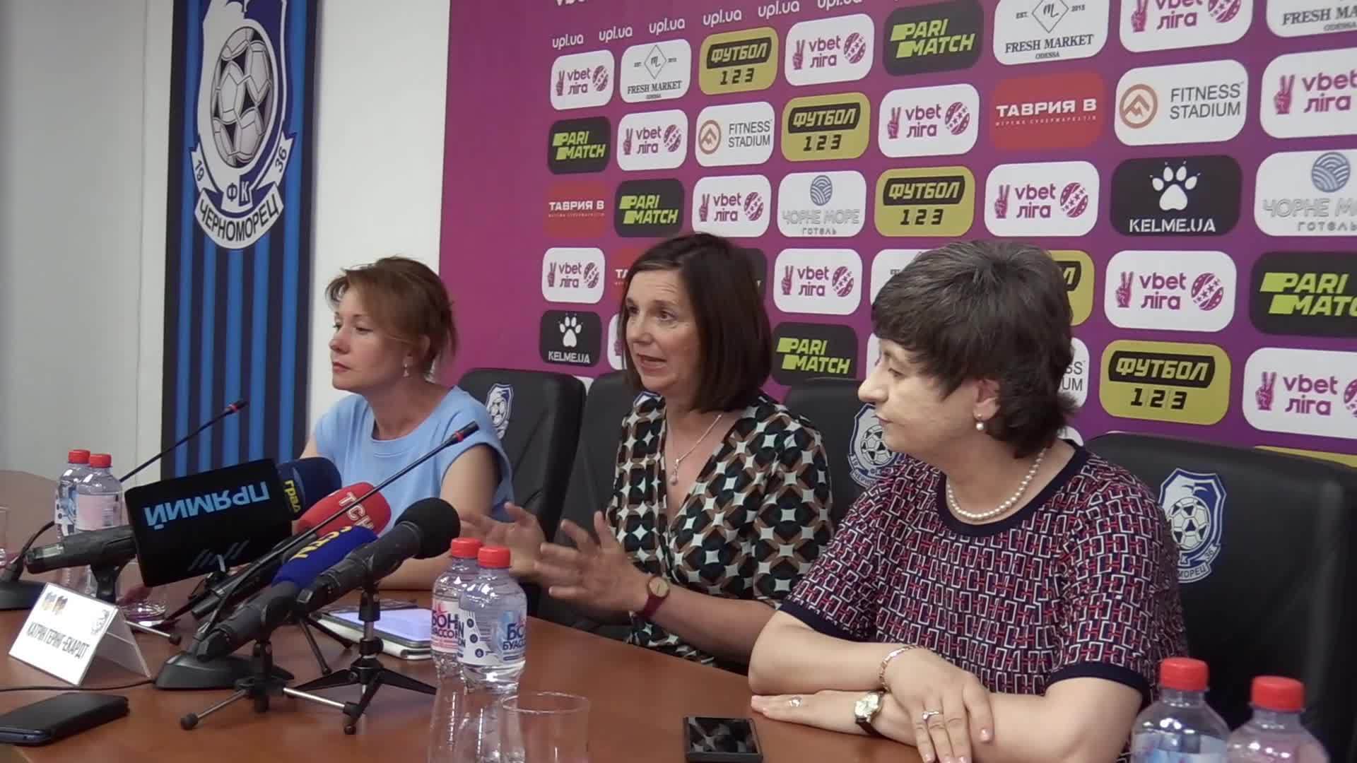 Vice President of the German Bundestag Katrin Goering-Eckardt visits in Odesa, amid Russia's invasion of Ukraine