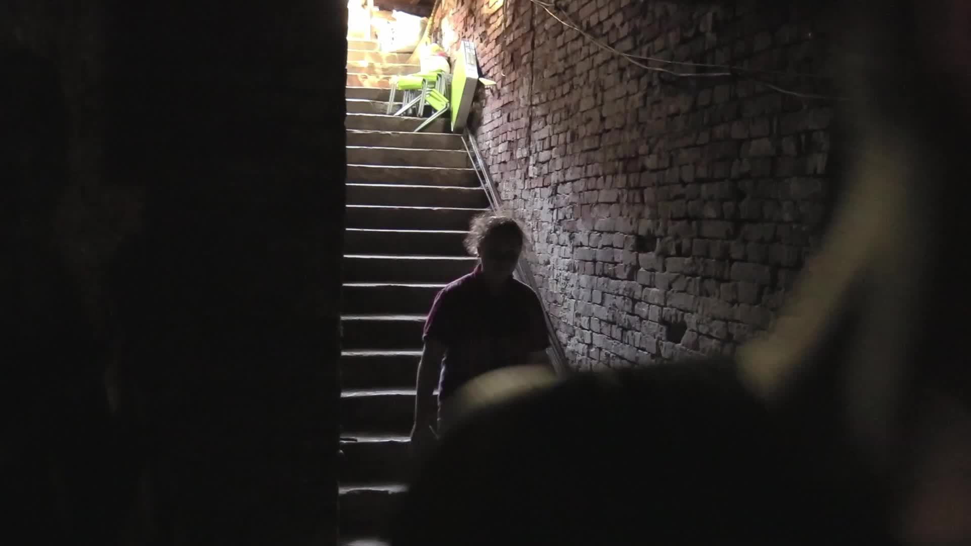 Ukrainians use catacombs as a bomb shelter during air raid alert in Odesa, amid Russia's invasion of Ukraine