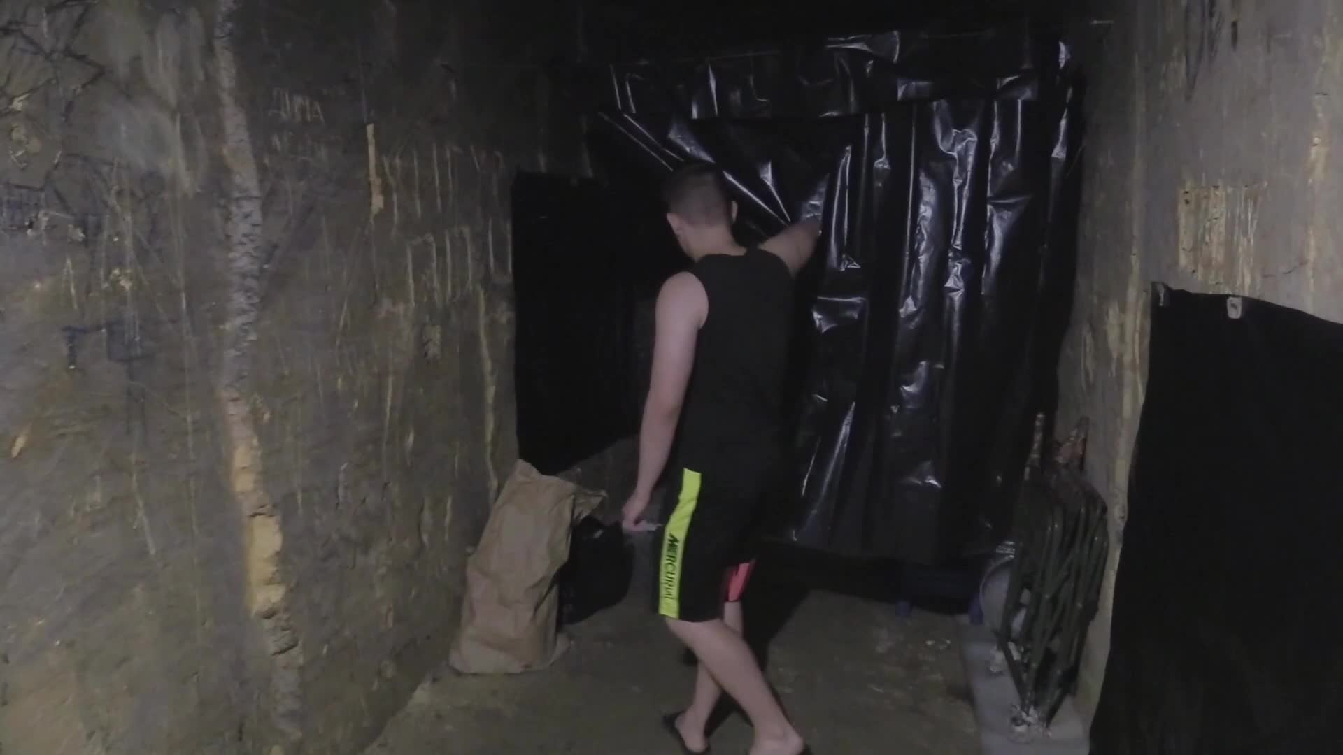 Ukrainians use catacombs as a bomb shelter during air raid alert in Odesa, amid Russia's invasion of Ukraine