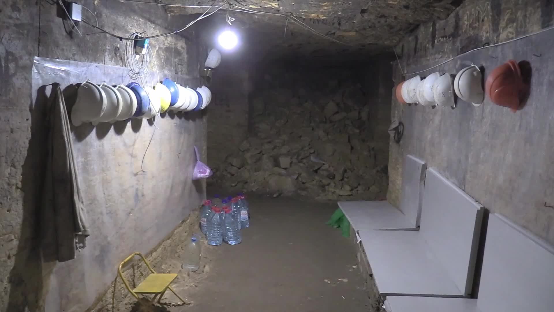 Ukrainians use catacombs as a bomb shelter during air raid alert in Odesa, amid Russia's invasion of Ukraine