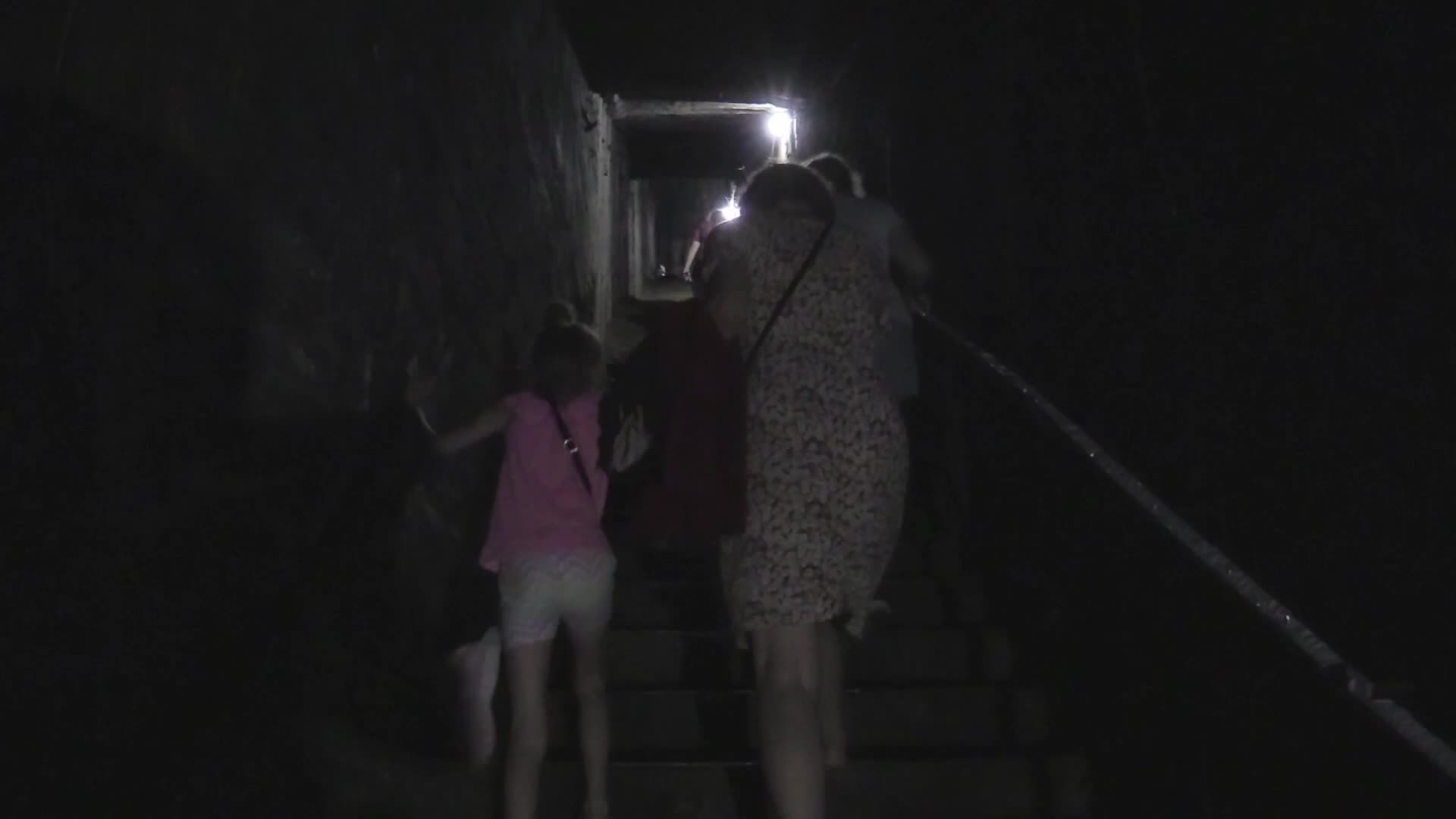 Ukrainians use catacombs as a bomb shelter during air raid alert in Odesa, amid Russia's invasion of Ukraine