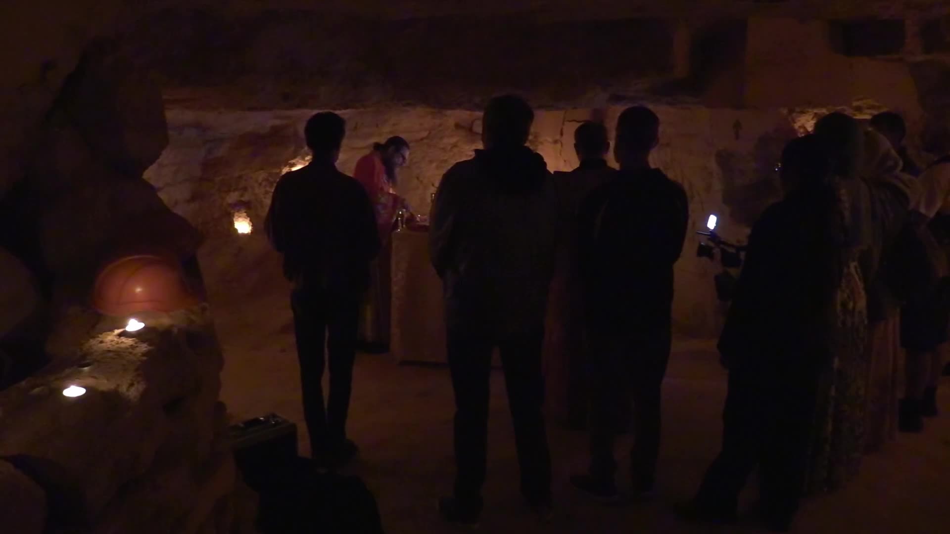 Orthodox priests pray for the victory of Ukraine in the catacombs of Odesa, amid Russia's invasion of Ukraine