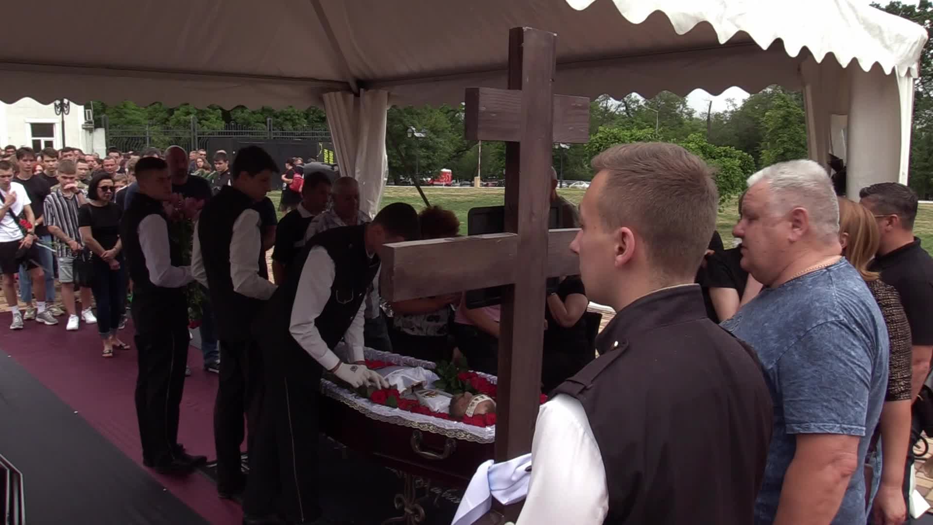 Farewell to the coach and president of the children's soccer club Oleksandr Shyshkov who died during a missile strike, in Odesa