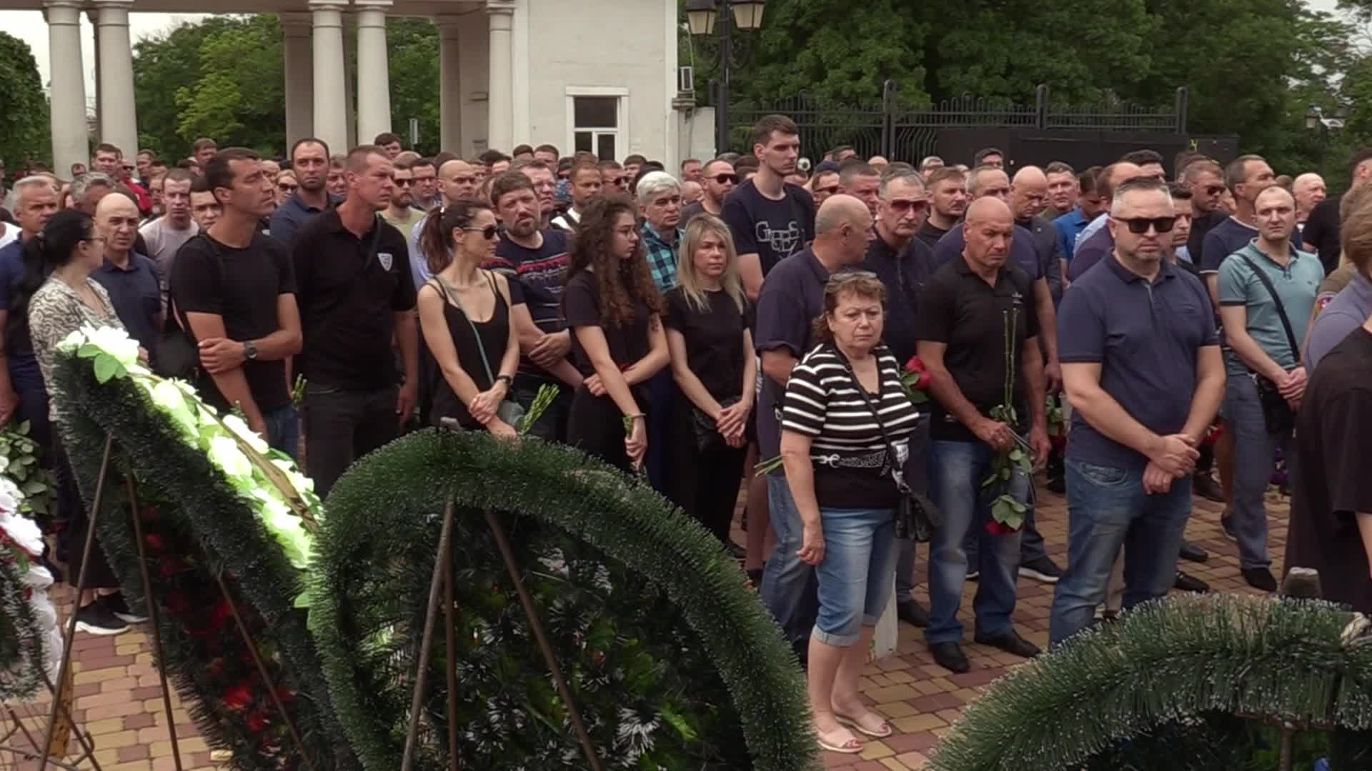 Farewell to the coach and president of the children's soccer club Oleksandr Shyshkov who died during a missile strike, in Odesa