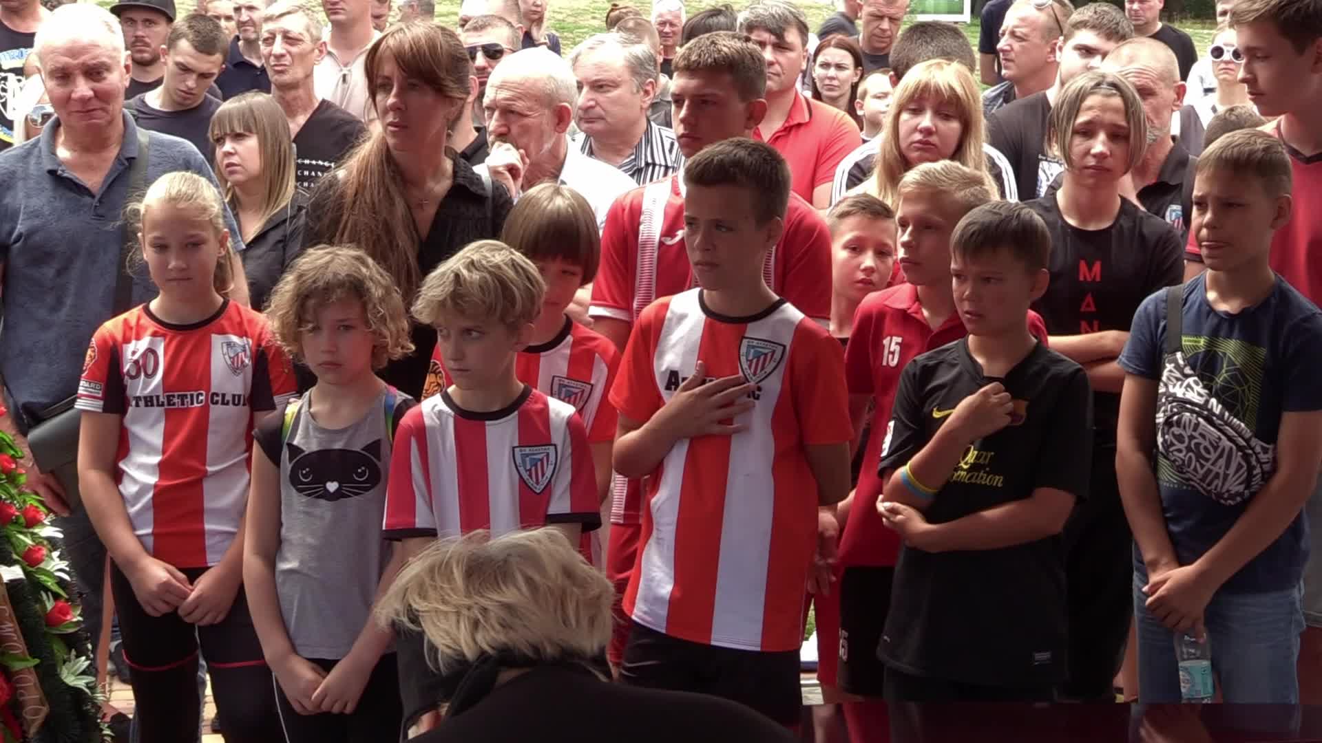 Farewell to the coach and president of the children's soccer club Oleksandr Shyshkov who died during a missile strike, in Odesa
