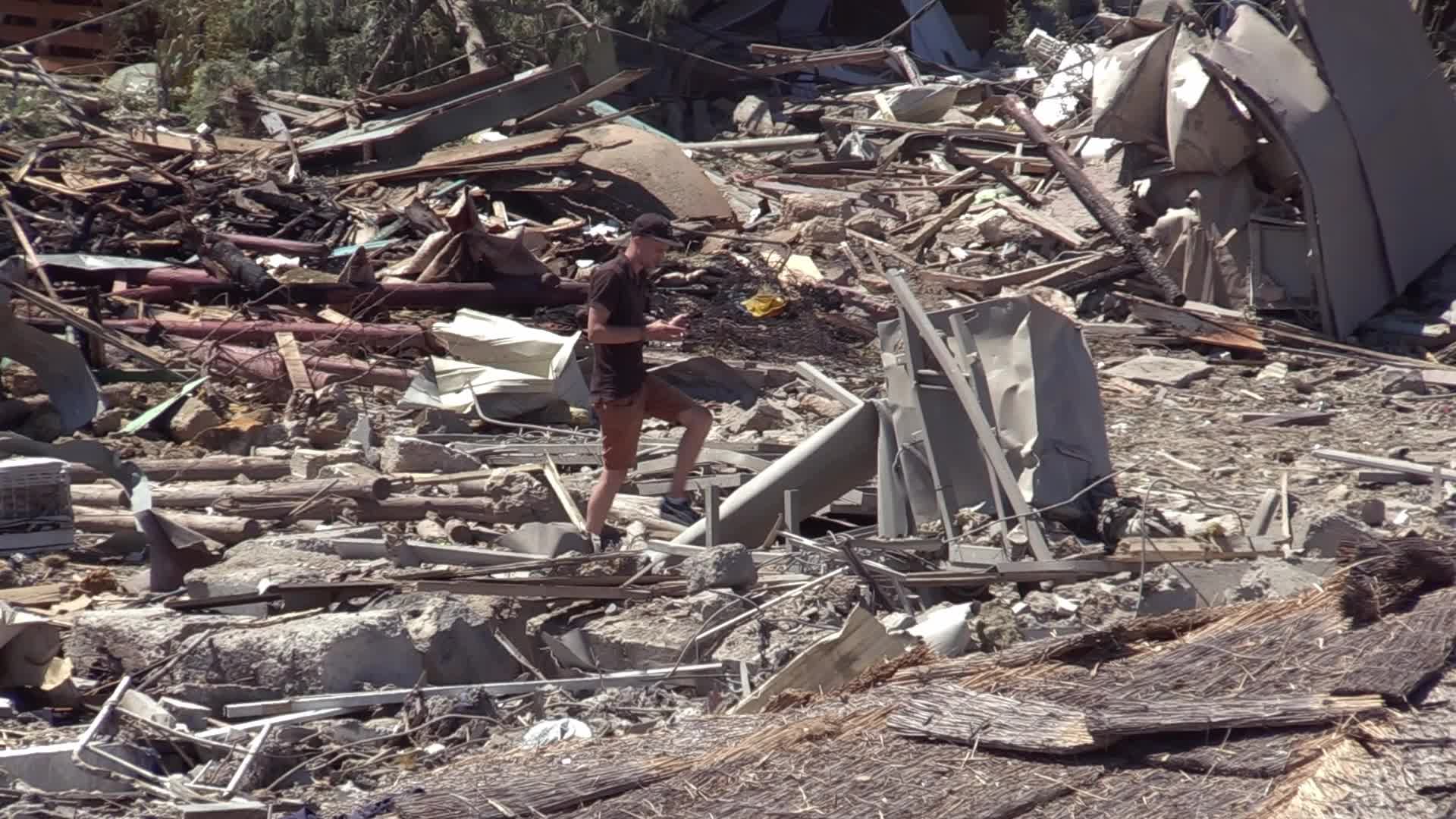 Aftermath of a missile strike in Odesa region, amid Russia's invasion of Ukraine