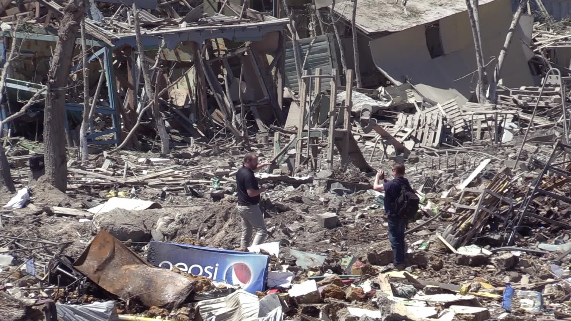 Aftermath of a missile strike in Odesa region, amid Russia's invasion of Ukraine