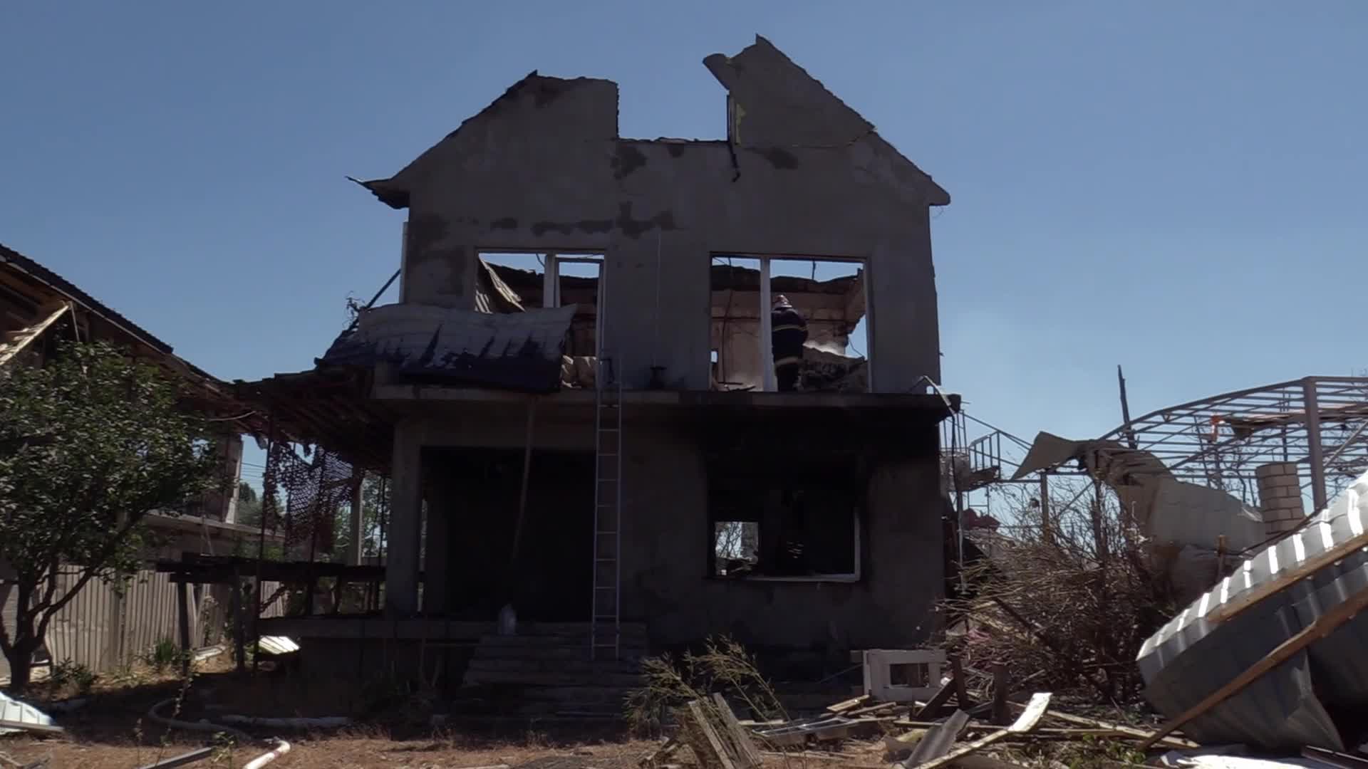 Aftermath of a missile strike in Odesa region, amid Russia's invasion of Ukraine