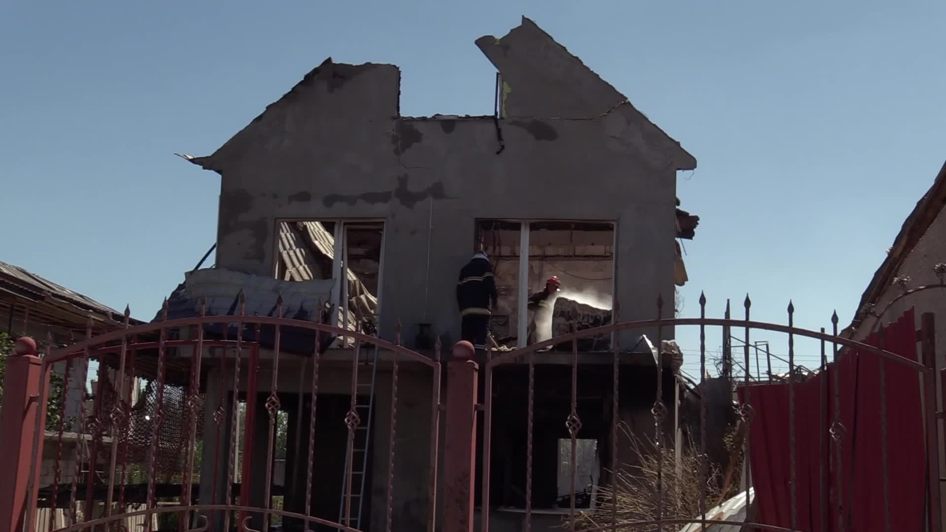 Aftermath of a missile strike in Odesa region, amid Russia's invasion of Ukraine