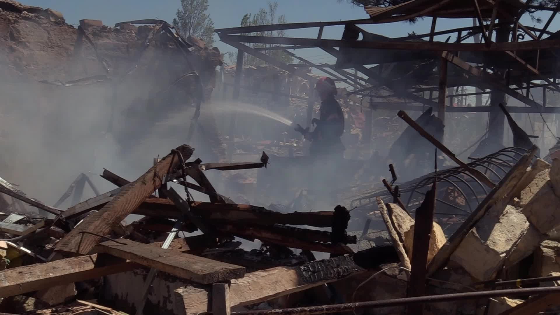 Aftermath of a missile strike in Odesa region, amid Russia's invasion of Ukraine