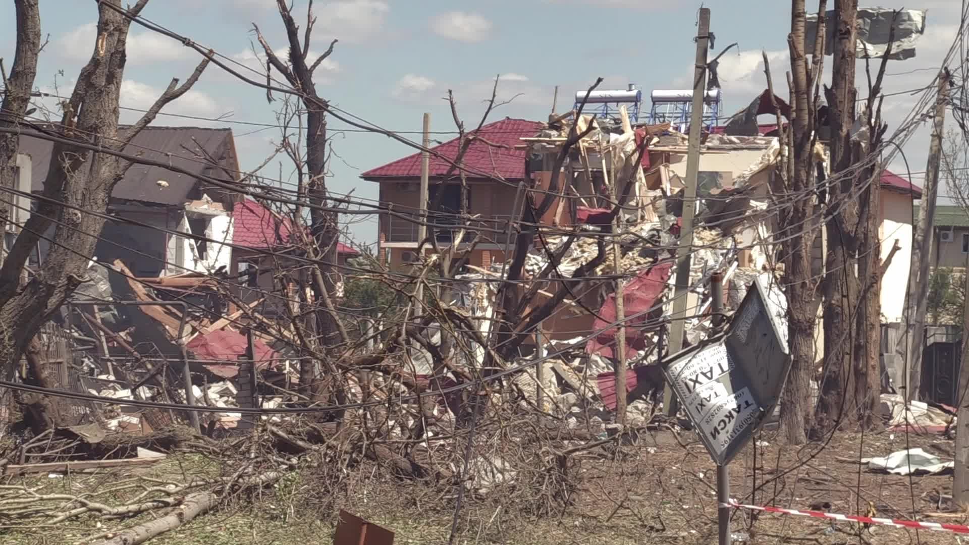 Aftermath of a missile strike in Odesa region, amid Russia's invasion of Ukraine