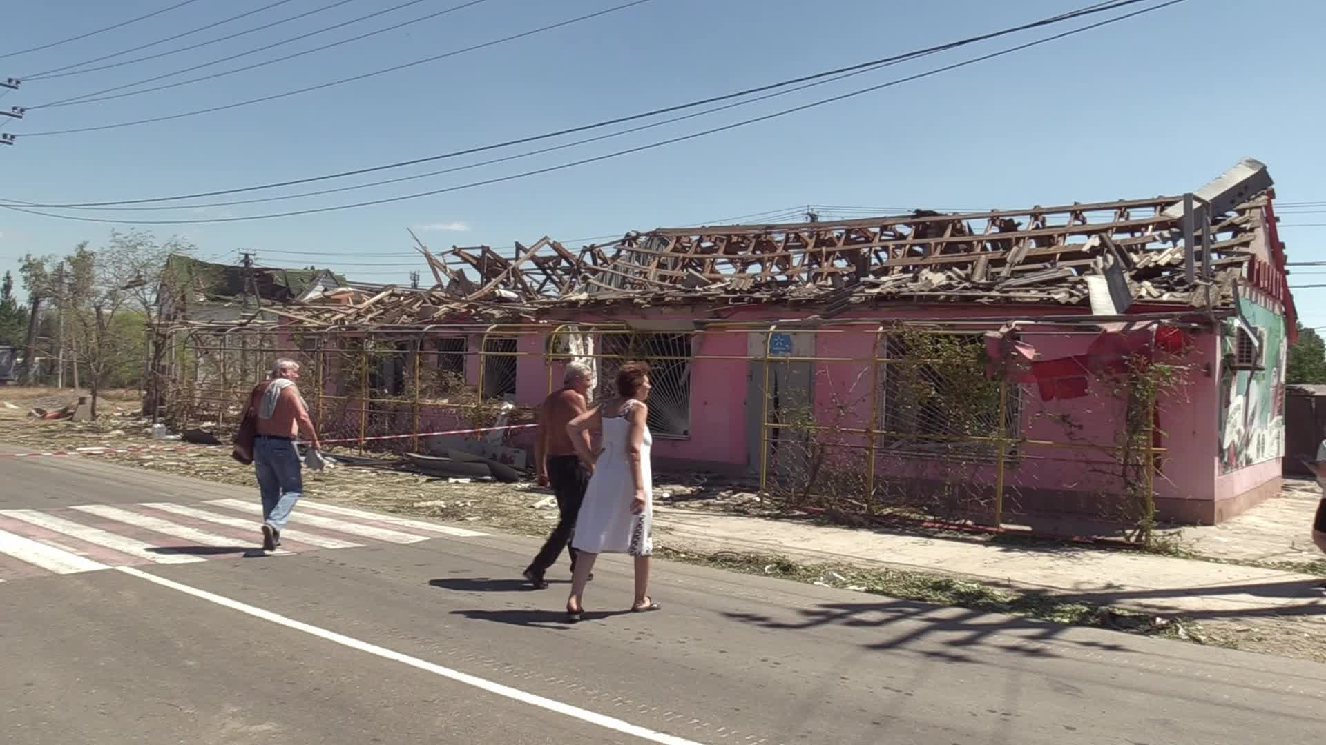 Aftermath of a missile strike in Odesa region, amid Russia's invasion of Ukraine