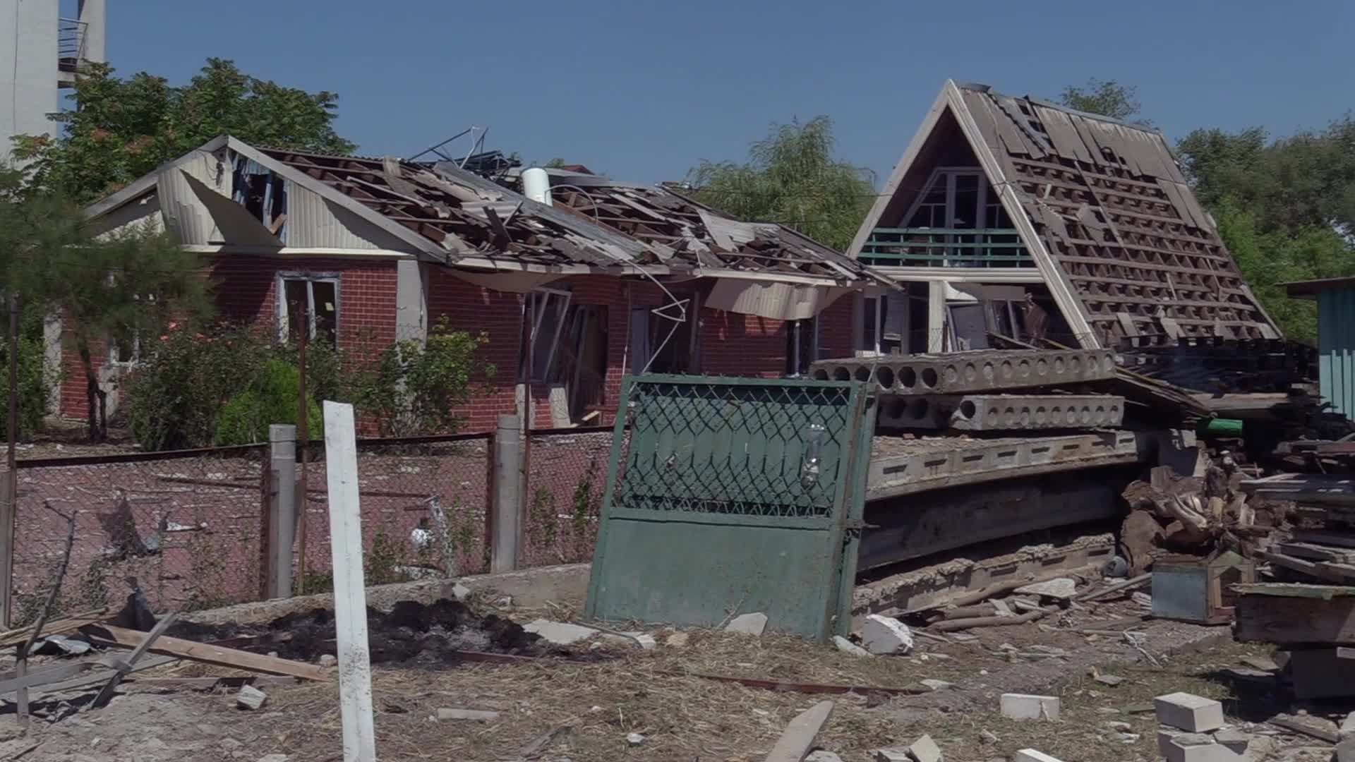 Aftermath of a missile strike in Odesa region, amid Russia's invasion of Ukraine