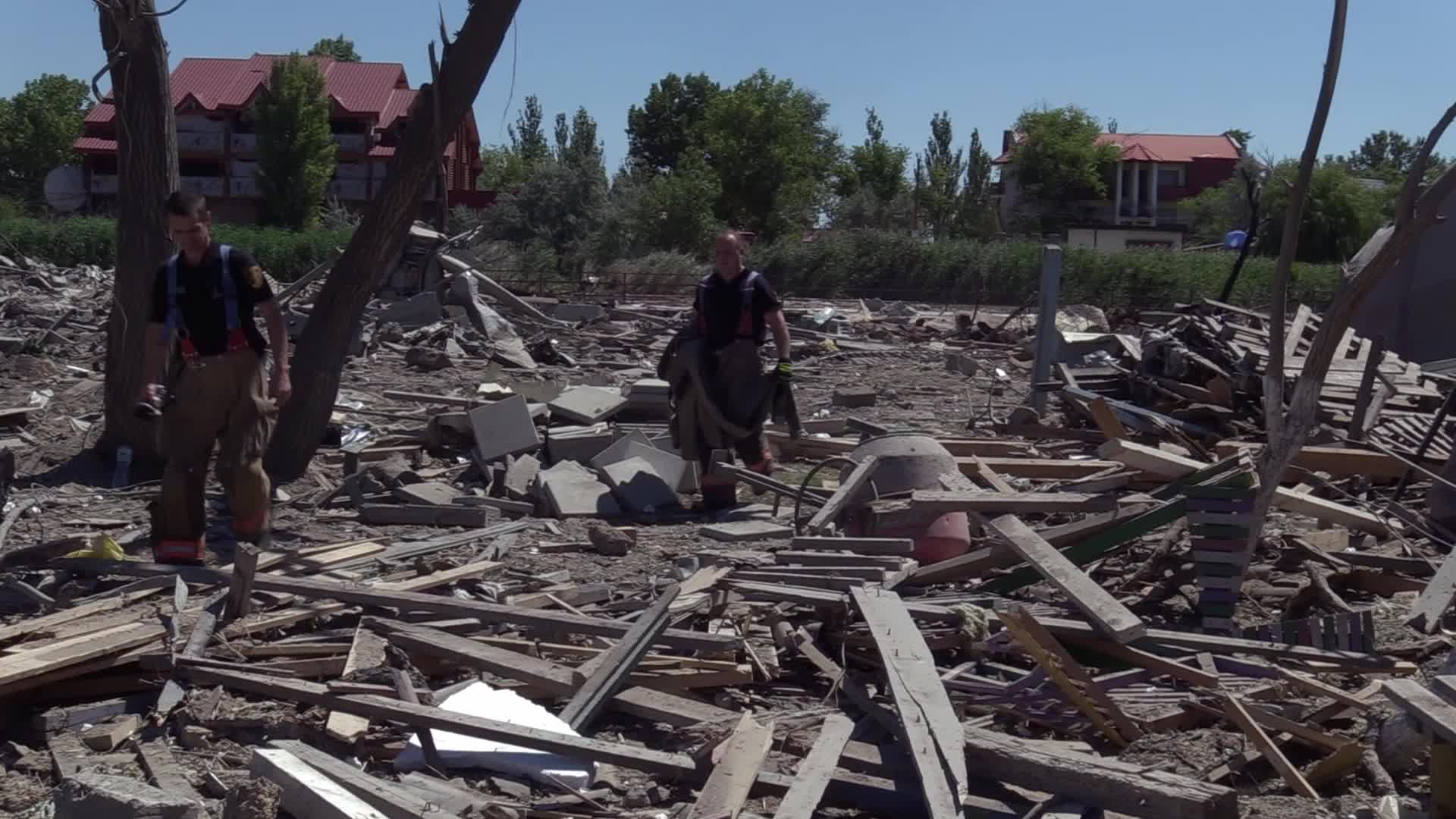 Aftermath of a missile strike in Odesa region, amid Russia's invasion of Ukraine