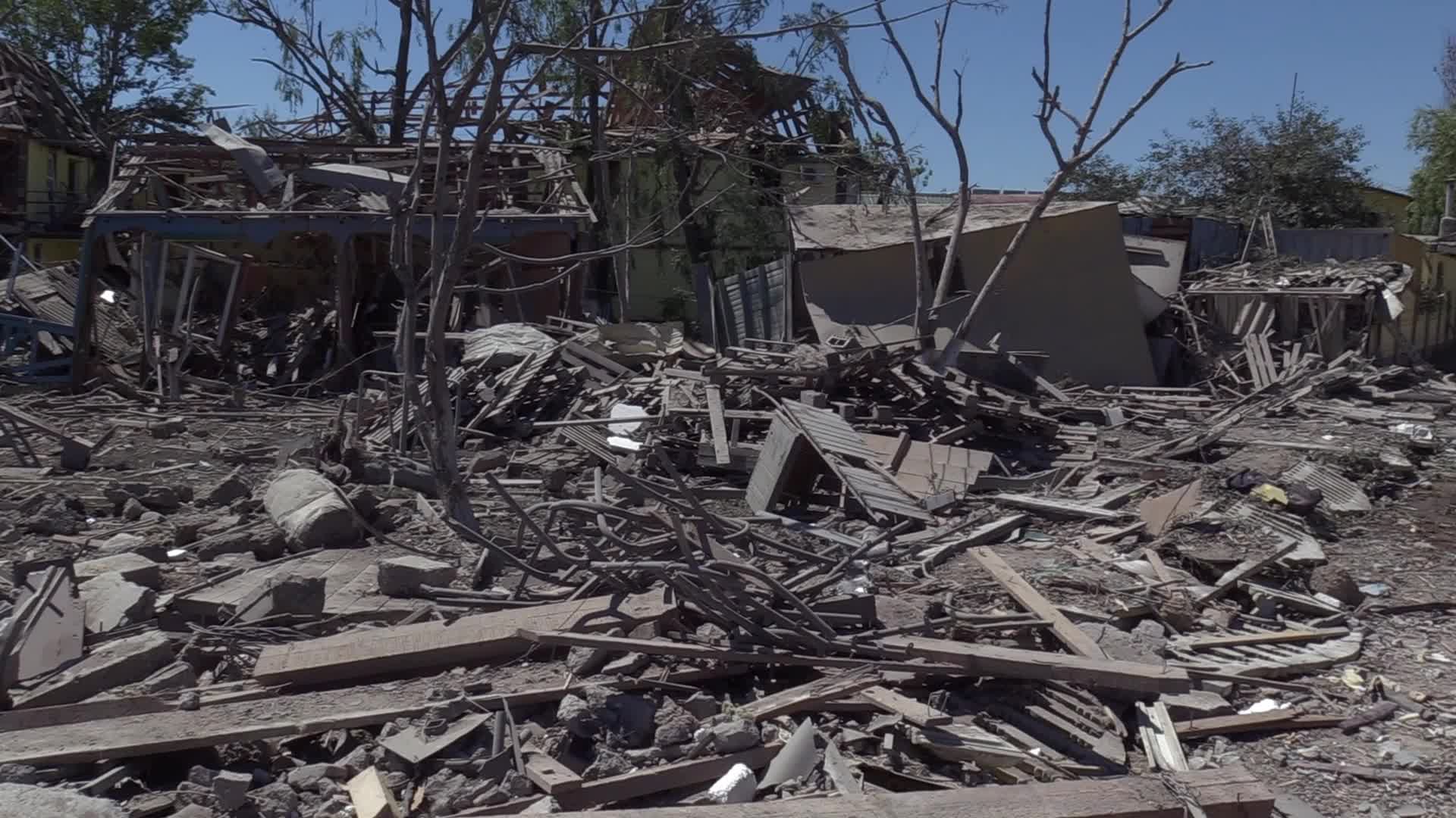 Aftermath of a missile strike in Odesa region, amid Russia's invasion of Ukraine
