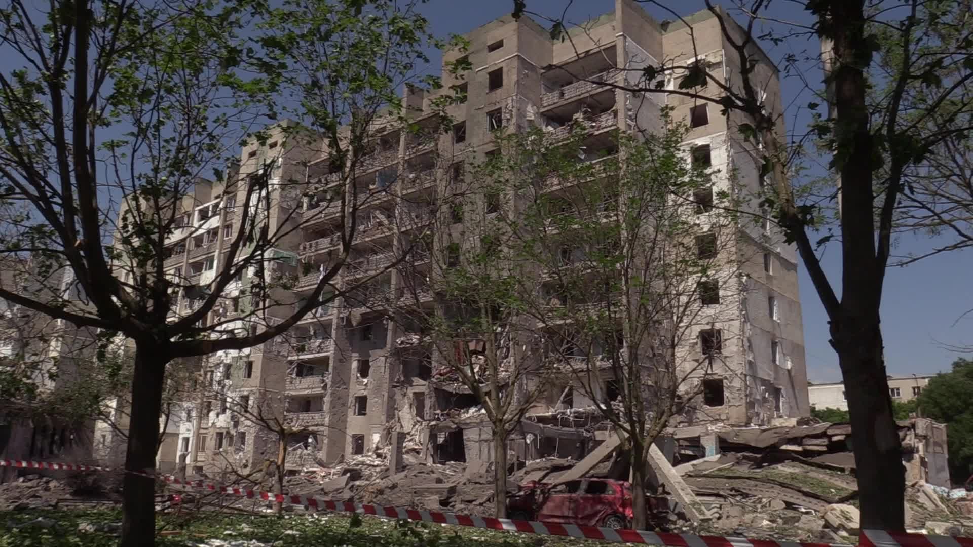 Aftermath of a missile strike in Odesa region, amid Russia's invasion of Ukraine