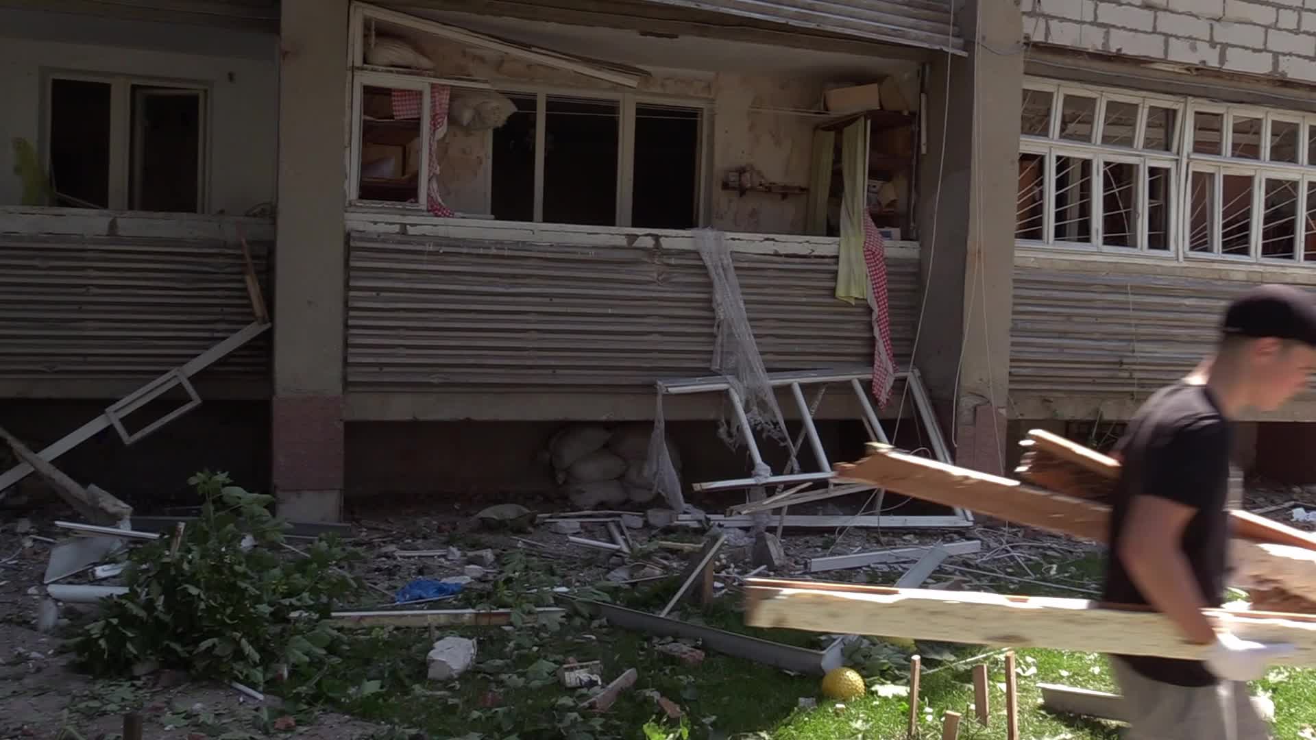Aftermath of a missile strike in Odesa region, amid Russia's invasion of Ukraine