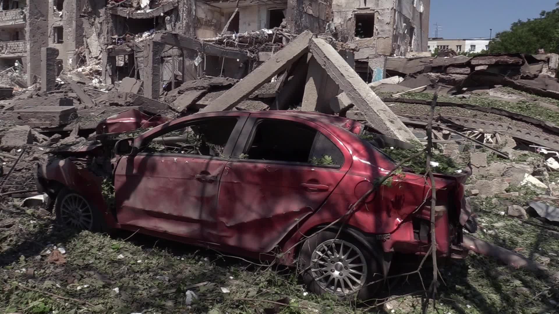 Aftermath of a missile strike in Odesa region, amid Russia's invasion of Ukraine