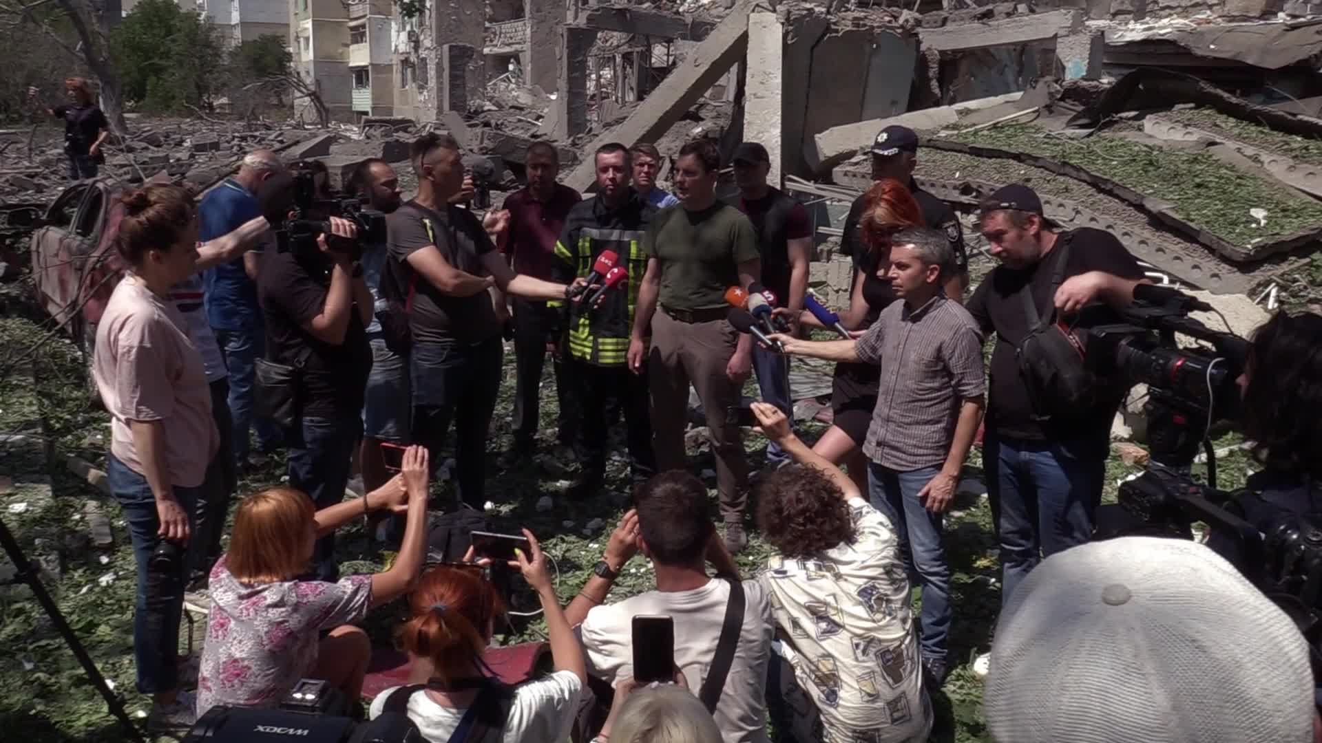 Aftermath of a missile strike in Odesa region, amid Russia's invasion of Ukraine