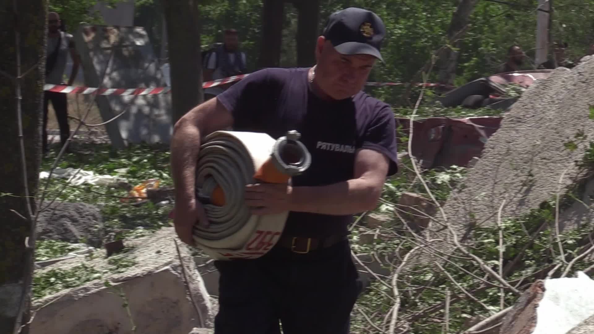Aftermath of a missile strike in Odesa region, amid Russia's invasion of Ukraine