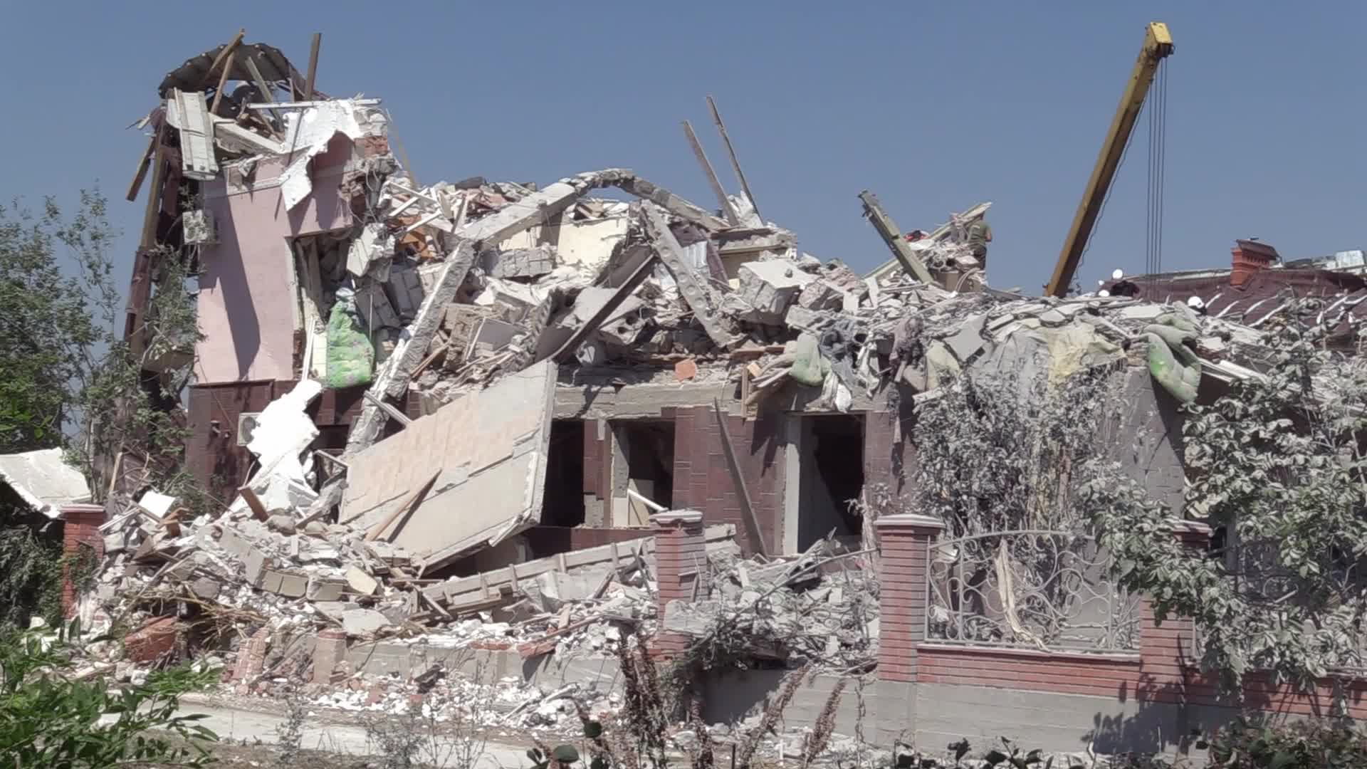 Aftermath of a missile strike in Odesa region, amid Russia's invasion of Ukraine