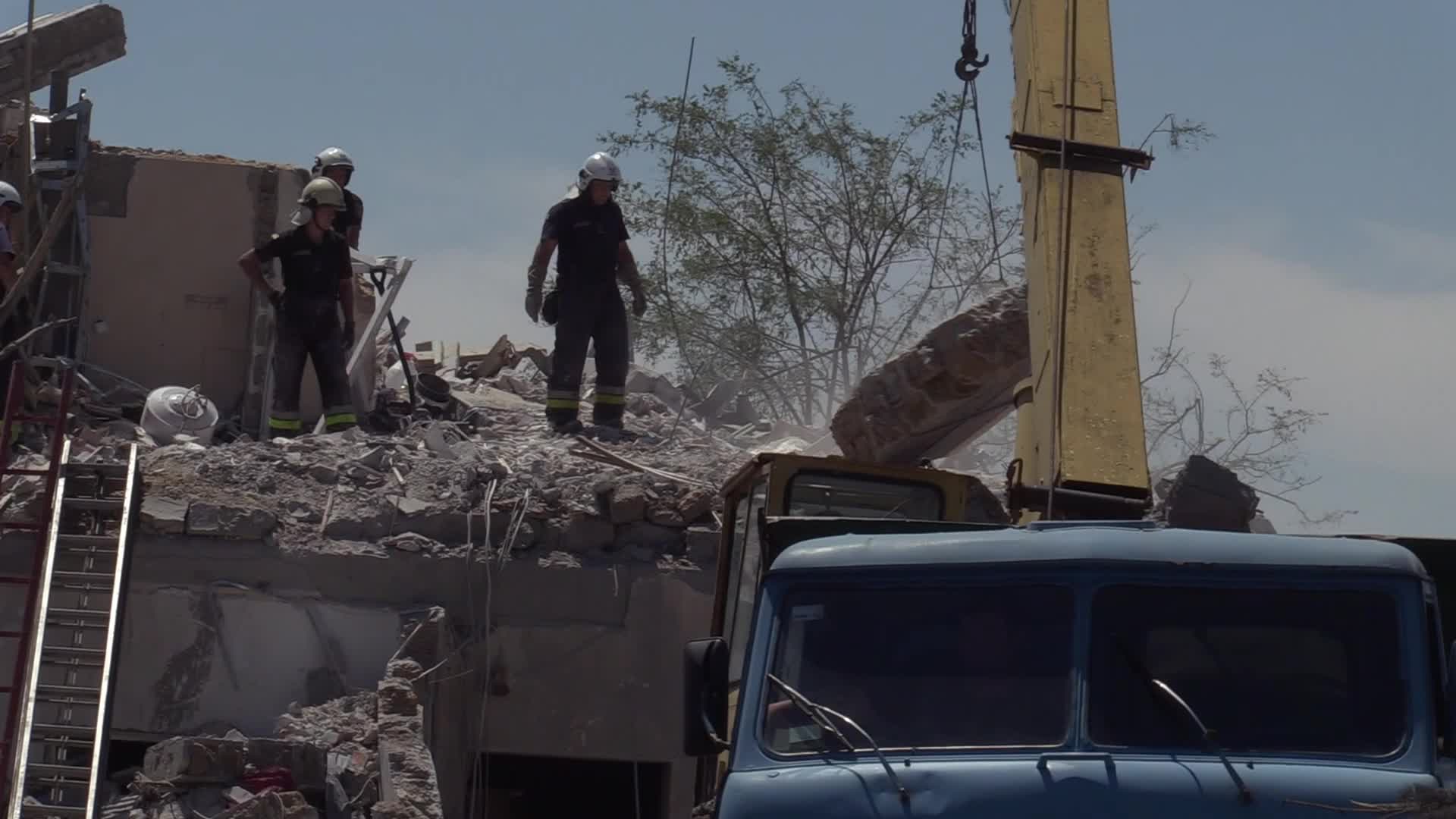 Aftermath of a missile strike in Odesa region, amid Russia's invasion of Ukraine