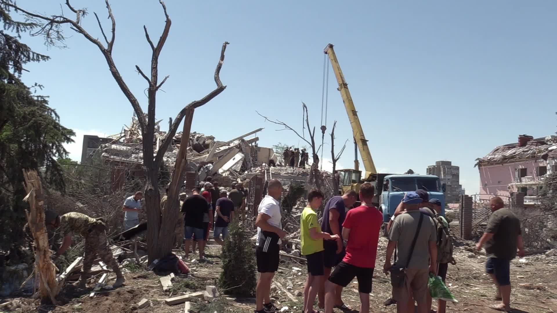 Aftermath of a missile strike in Odesa region, amid Russia's invasion of Ukraine