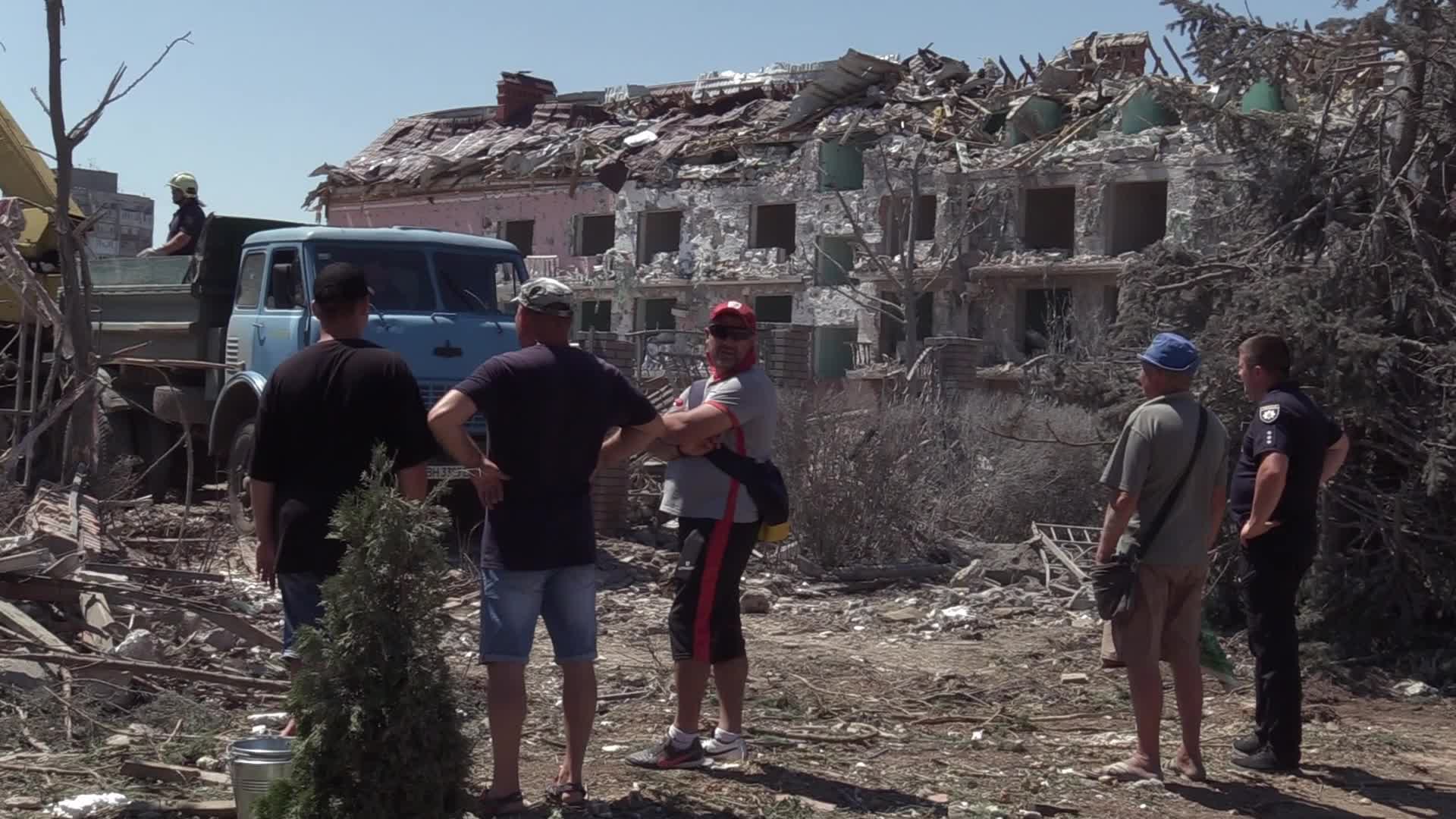 Aftermath of a missile strike in Odesa region, amid Russia's invasion of Ukraine