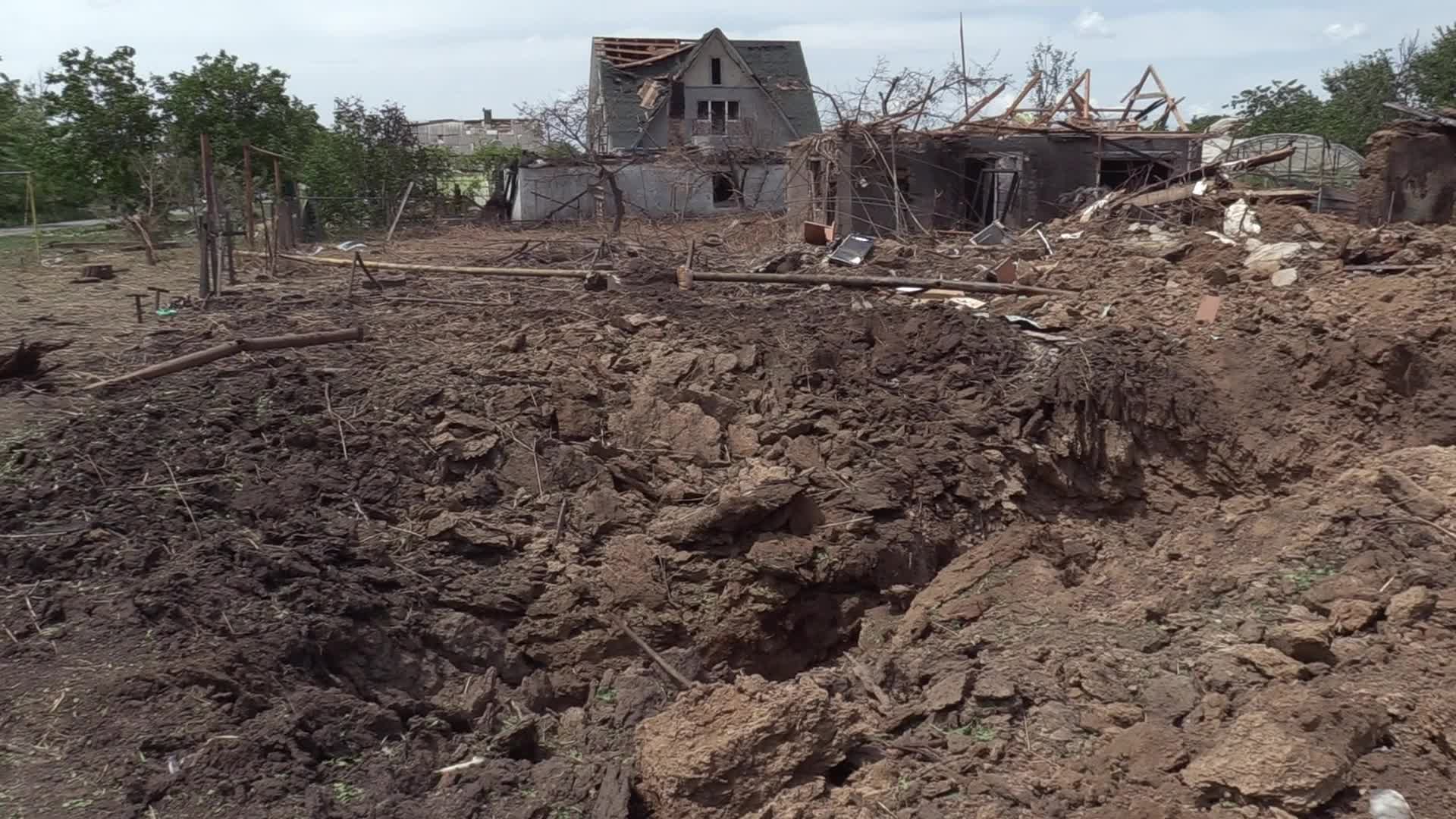 Aftermath of a rocket strike in Odesa region, amid Russian invasion in Ukraine